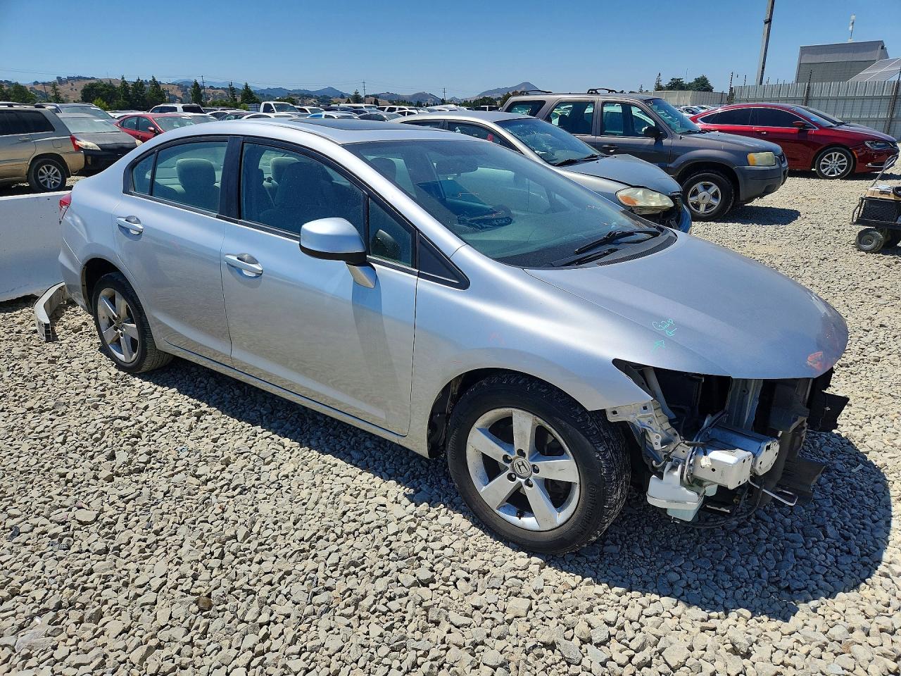 2013 Honda Civic Ex Silver vin: 19XFB2F89DE211868