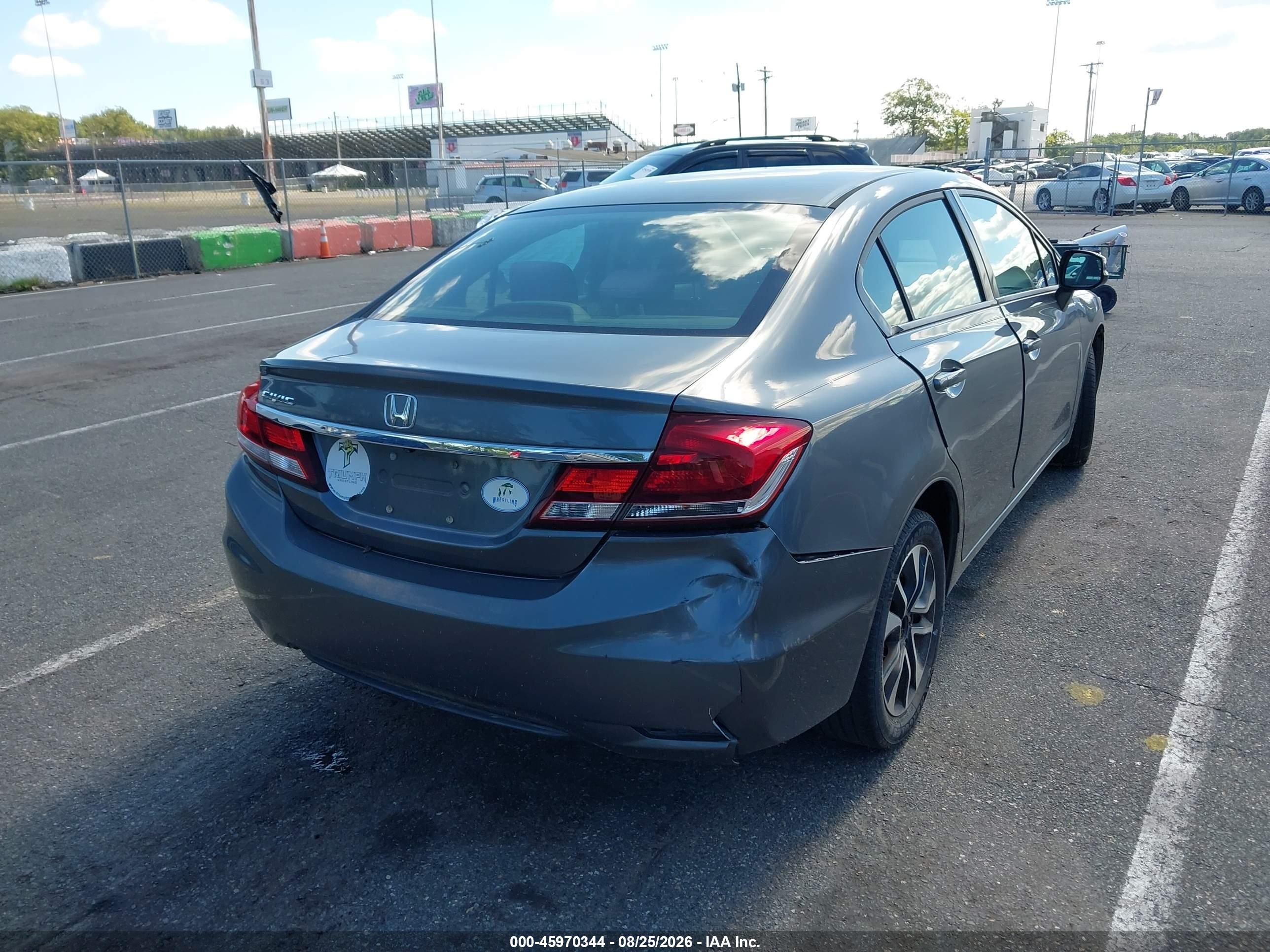 2013 Honda Civic Ex Серый vin: 19XFB2F89DE218030