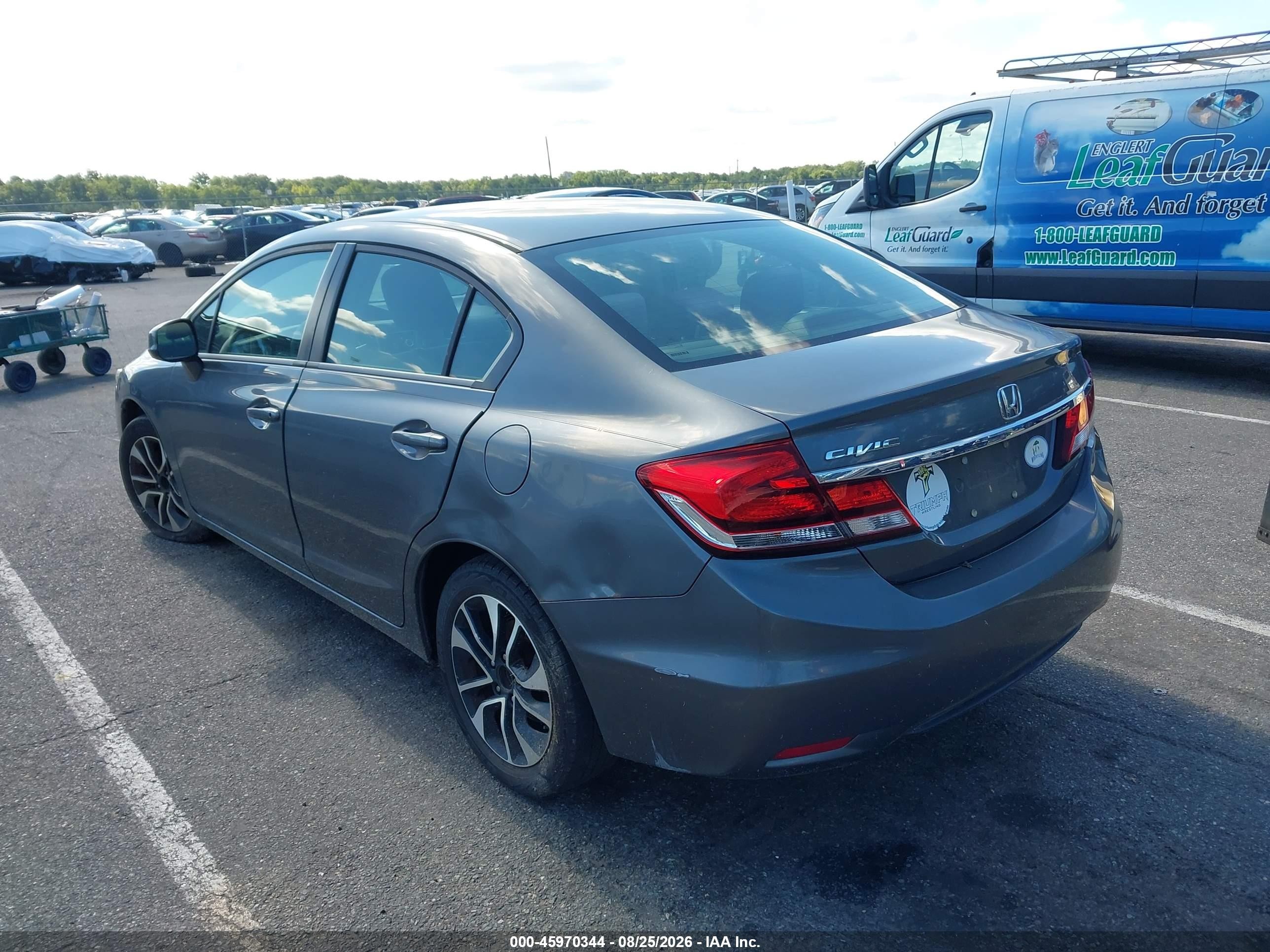 2013 Honda Civic Ex Серый vin: 19XFB2F89DE218030
