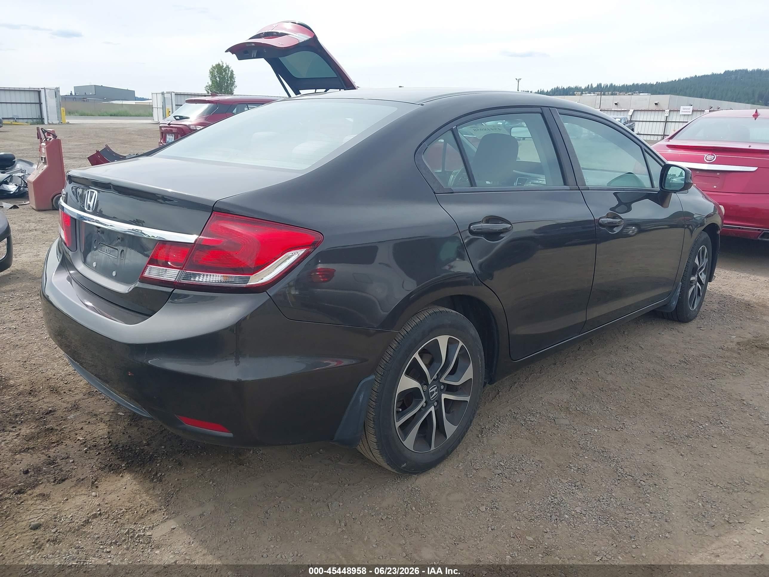 2013 Honda Civic Ex Black vin: 19XFB2F89DE230792