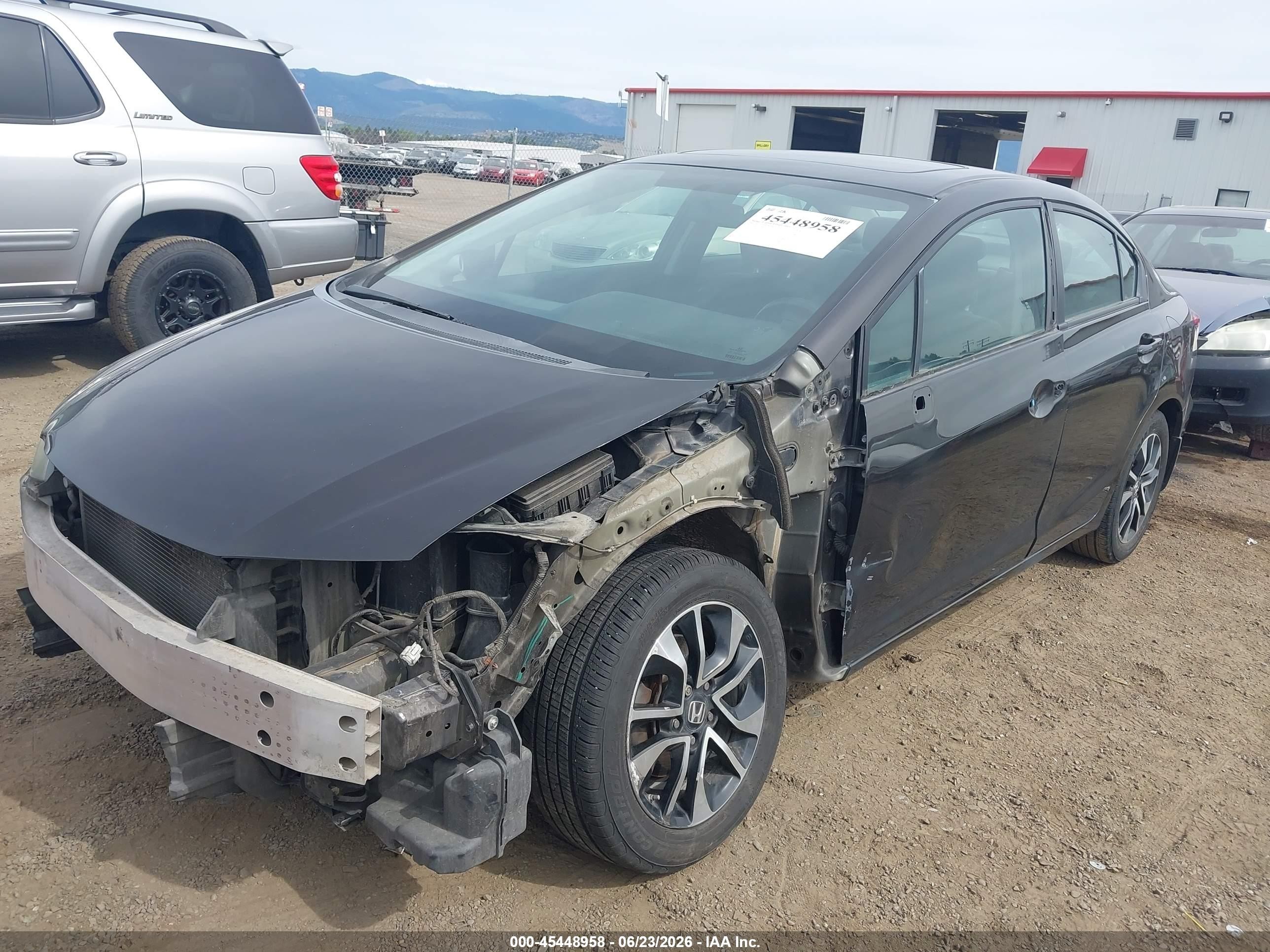 2013 Honda Civic Ex Black vin: 19XFB2F89DE230792