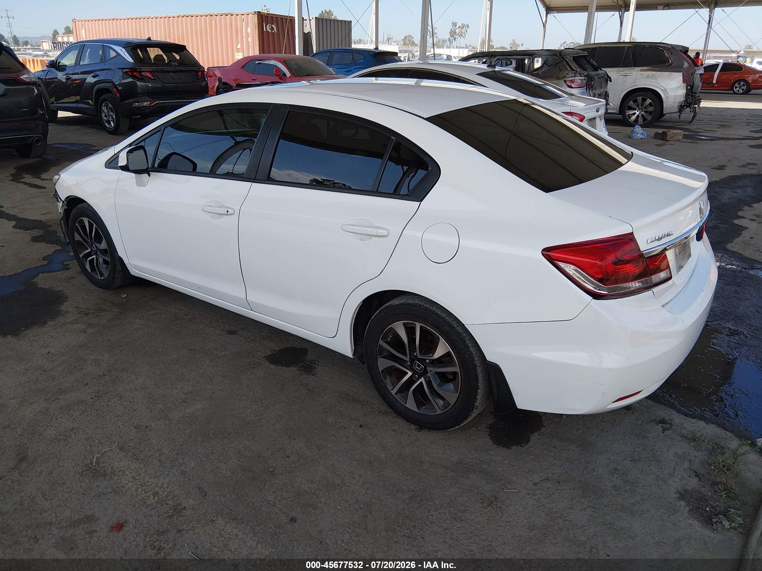 2013 Honda Civic Ex White vin: 19XFB2F89DE244420