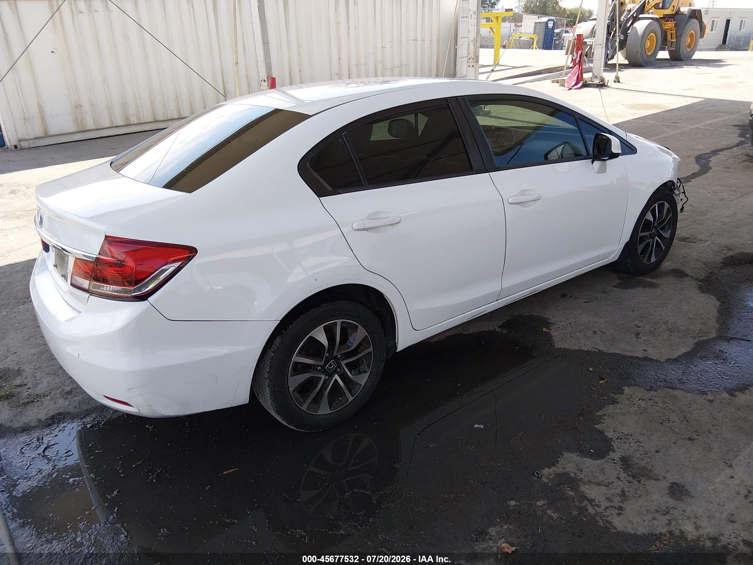 2013 Honda Civic Ex White vin: 19XFB2F89DE244420