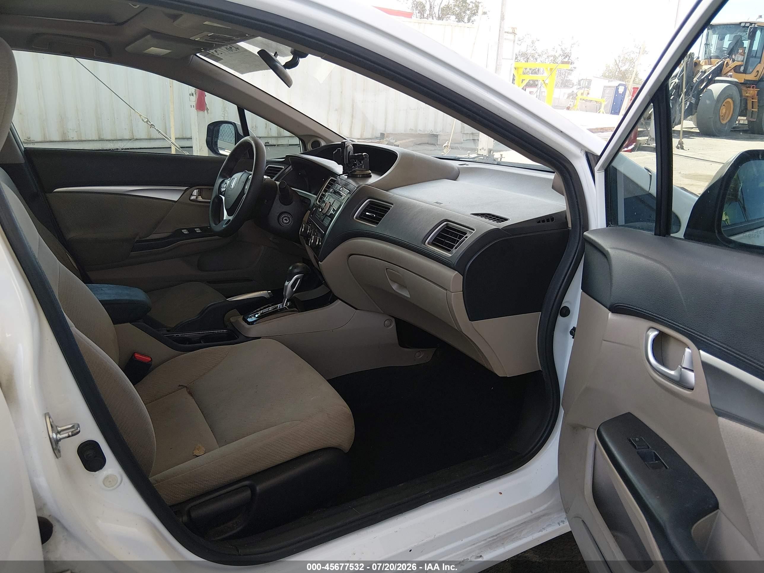 2013 Honda Civic Ex White vin: 19XFB2F89DE244420