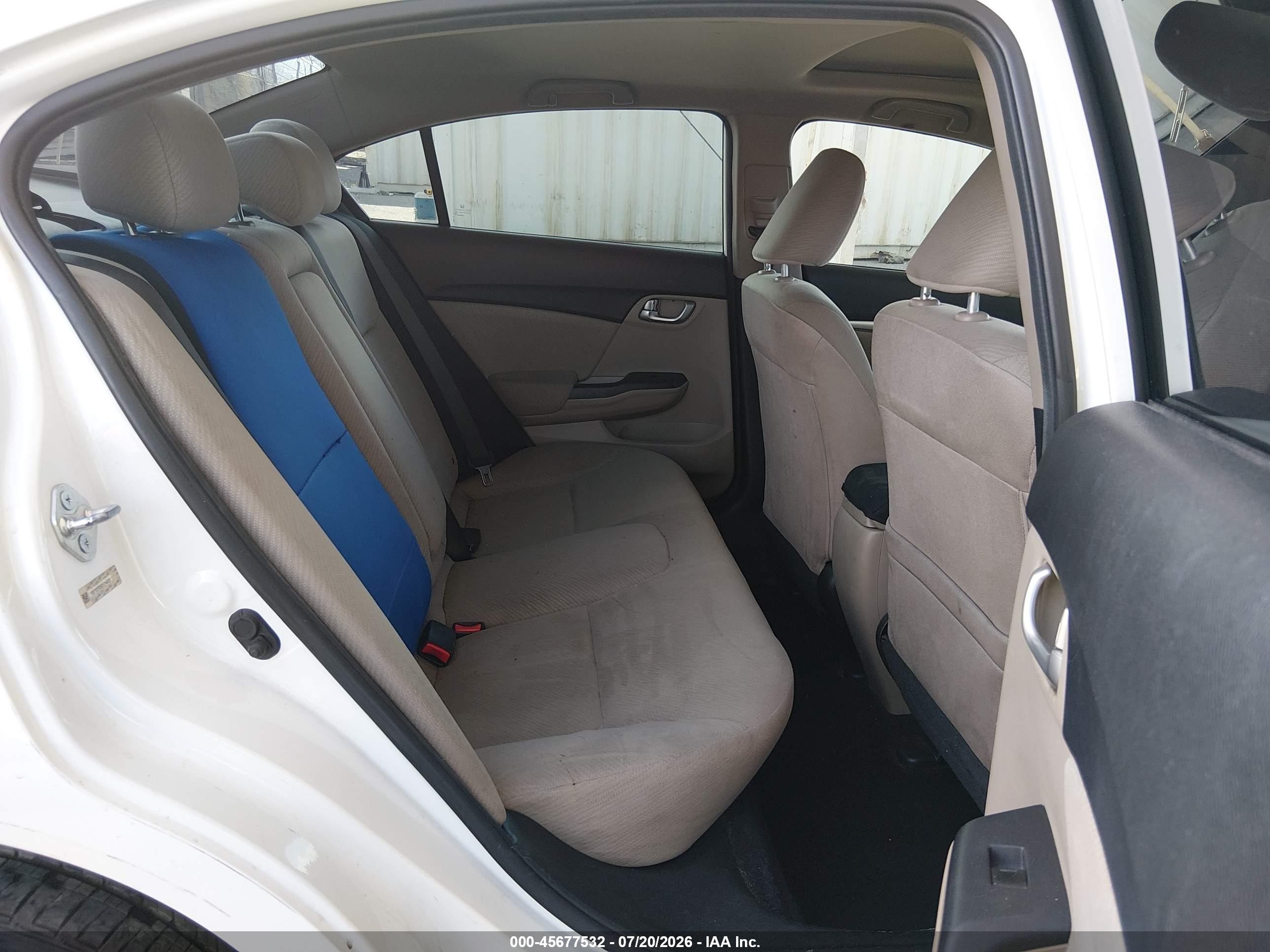 2013 Honda Civic Ex White vin: 19XFB2F89DE244420