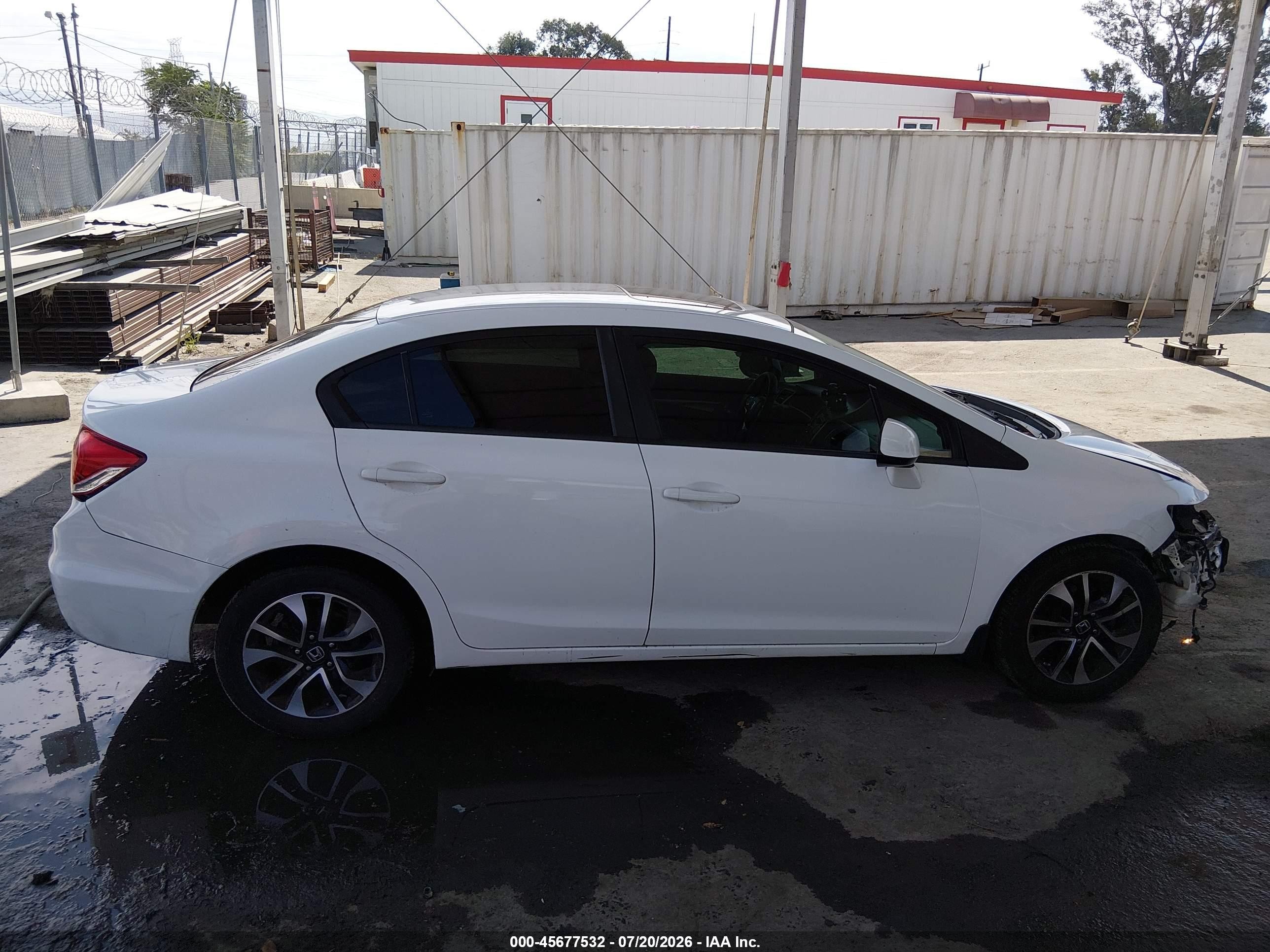 2013 Honda Civic Ex White vin: 19XFB2F89DE244420