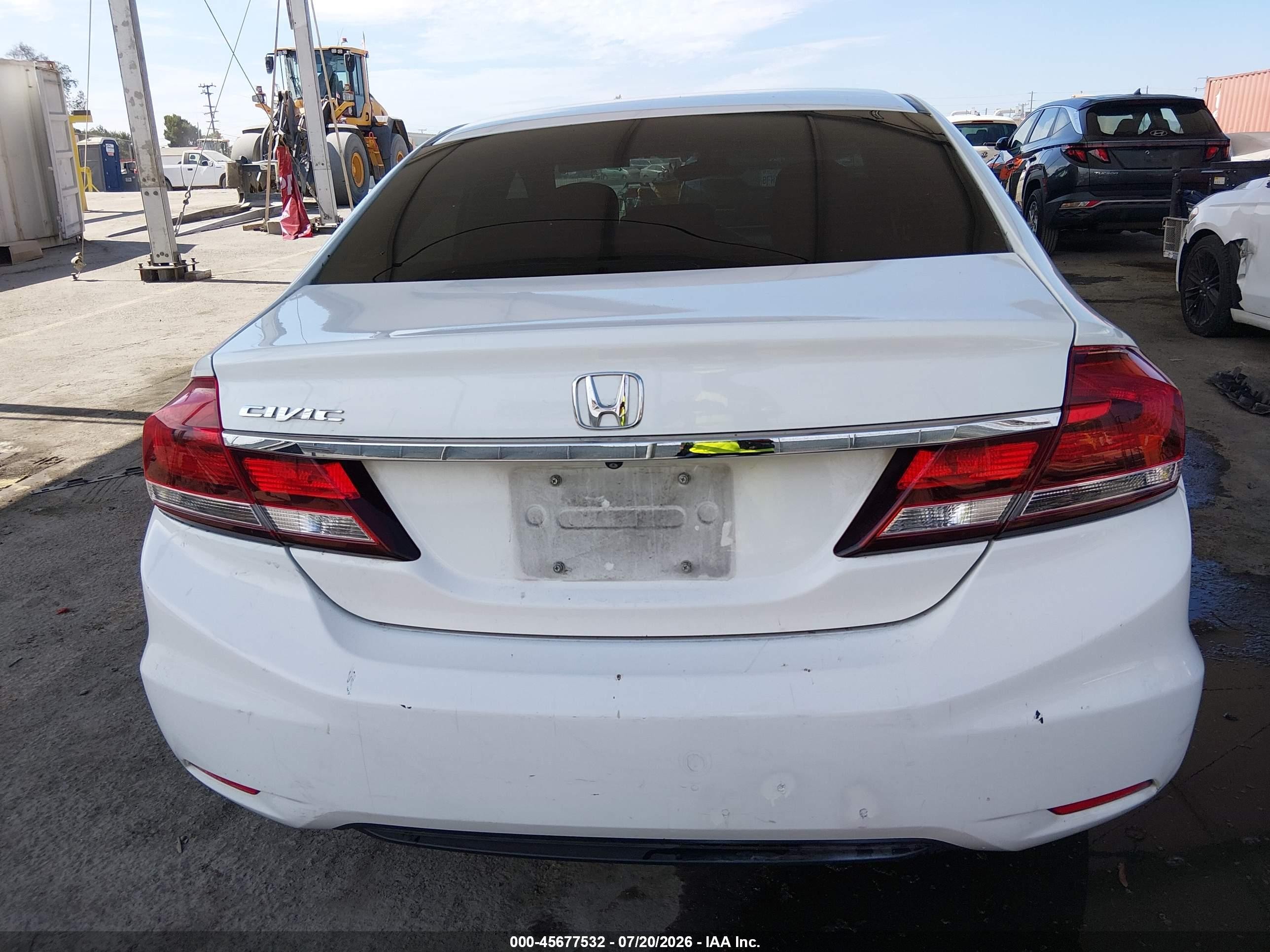 2013 Honda Civic Ex White vin: 19XFB2F89DE244420