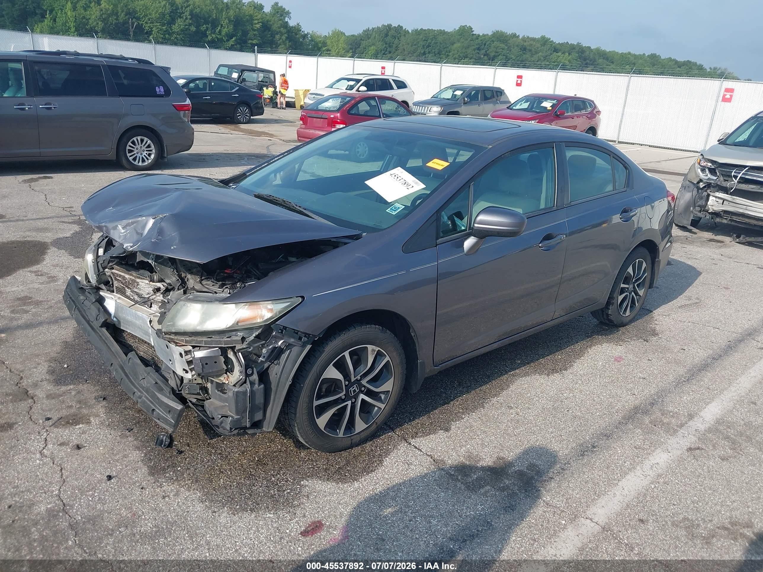 2014 Honda Civic Ex Gray vin: 19XFB2F89EE005936