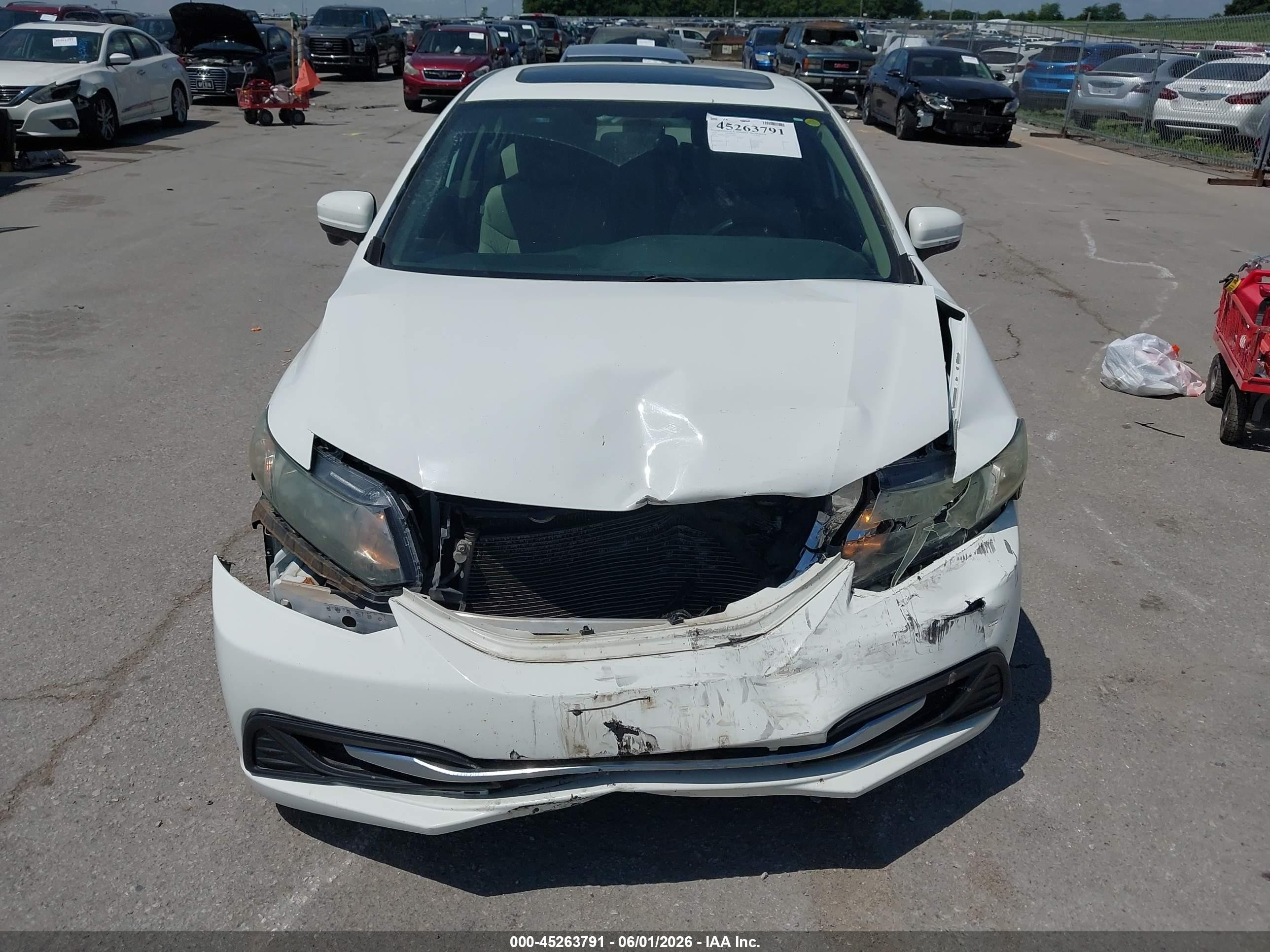 2014 Honda Civic Ex White vin: 19XFB2F89EE012899