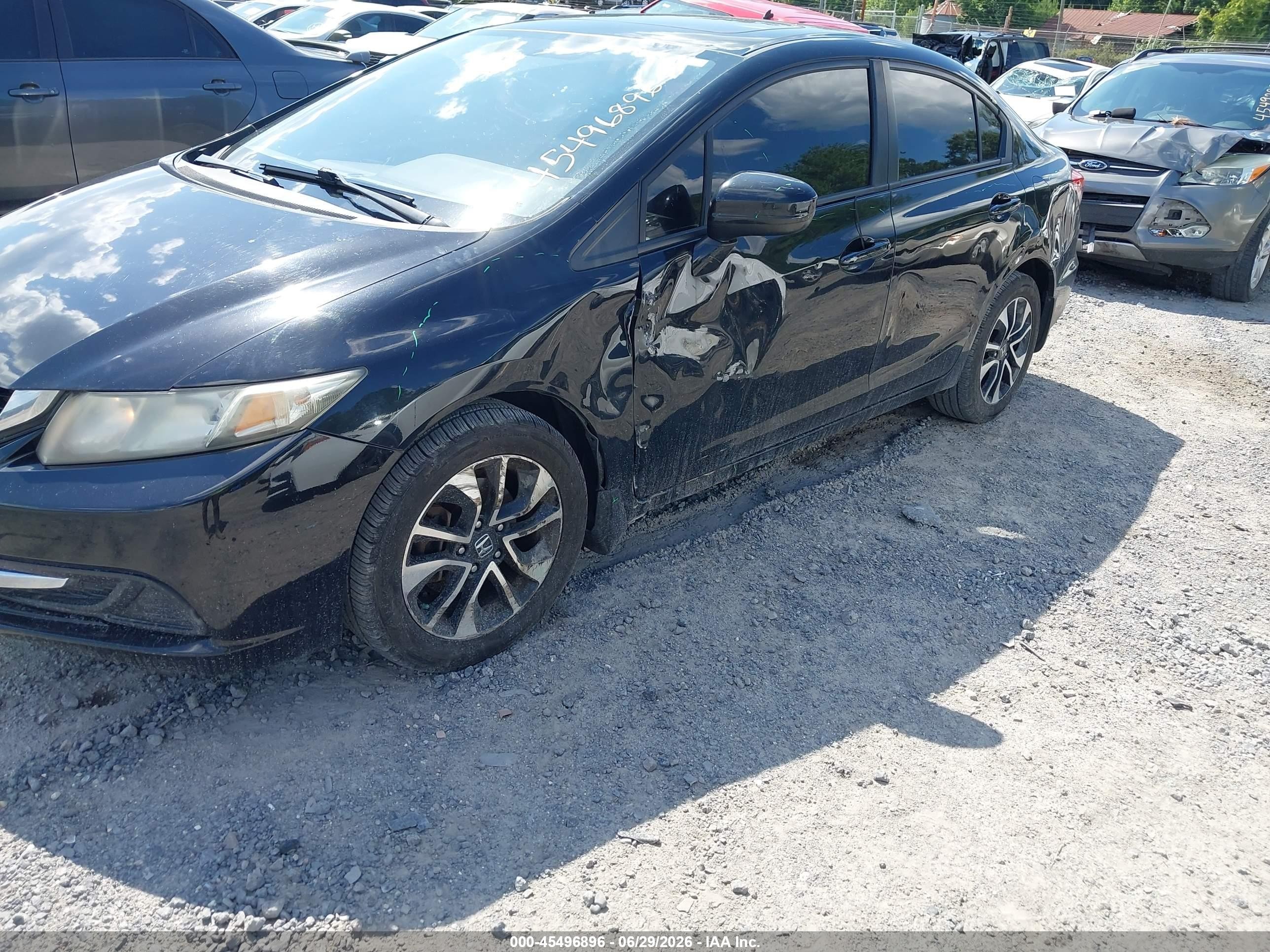2014 Honda Civic Ex Черный vin: 19XFB2F89EE016158