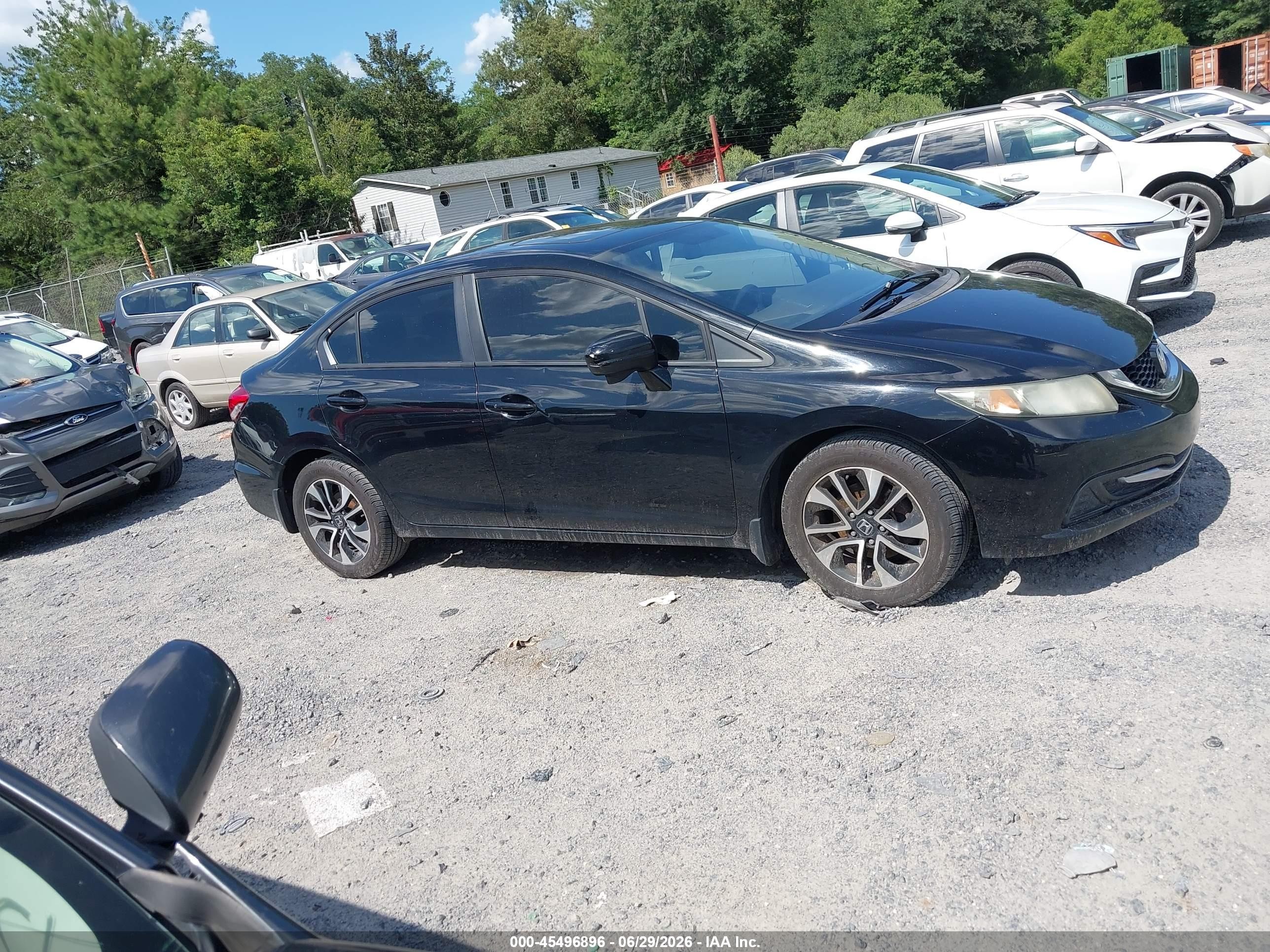 2014 Honda Civic Ex Черный vin: 19XFB2F89EE016158