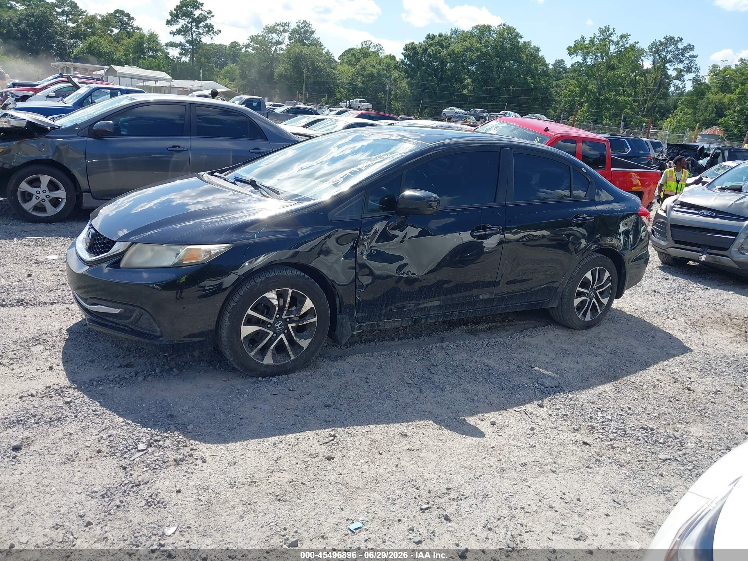 2014 Honda Civic Ex Черный vin: 19XFB2F89EE016158