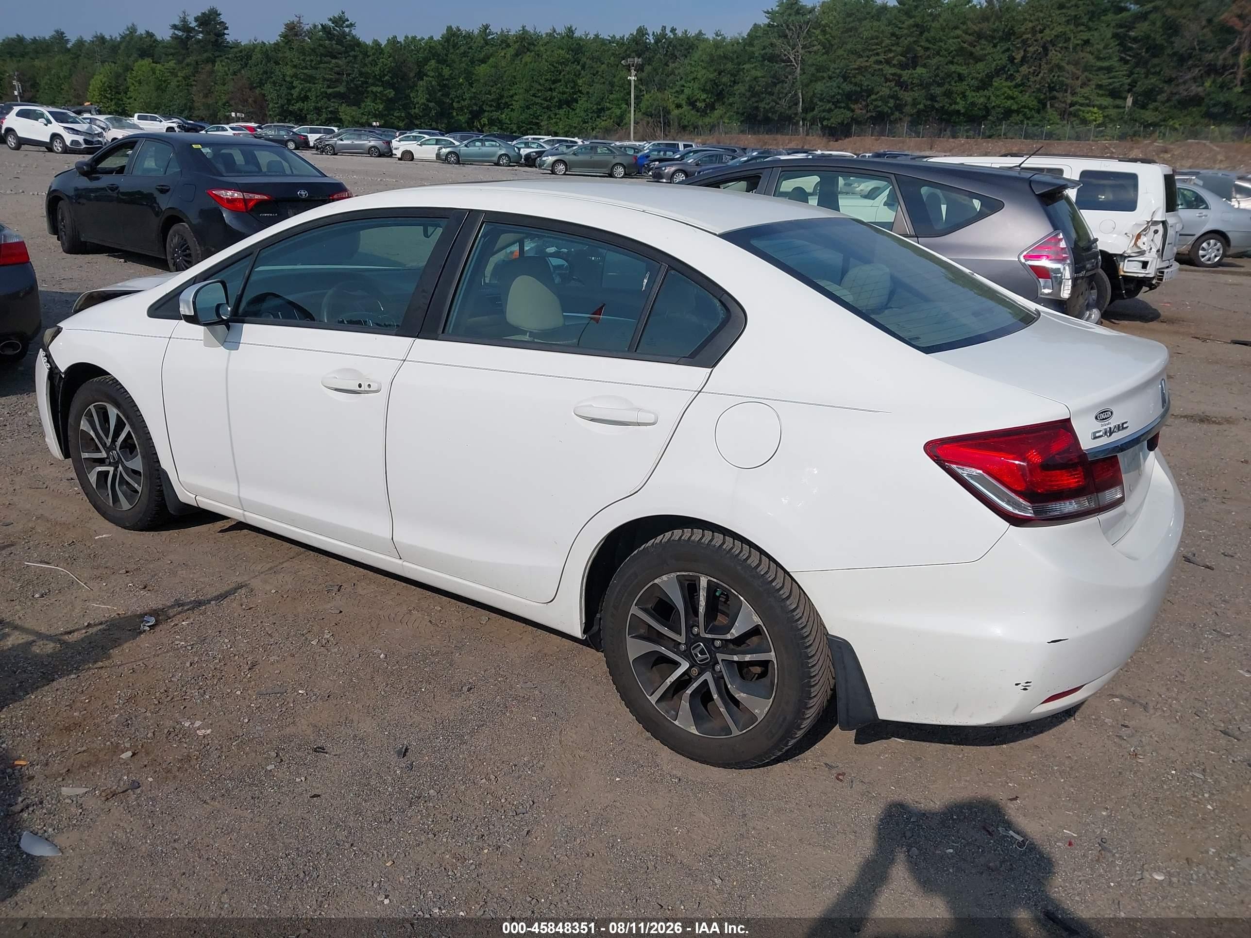 2014 Honda Civic Ex White vin: 19XFB2F89EE018623