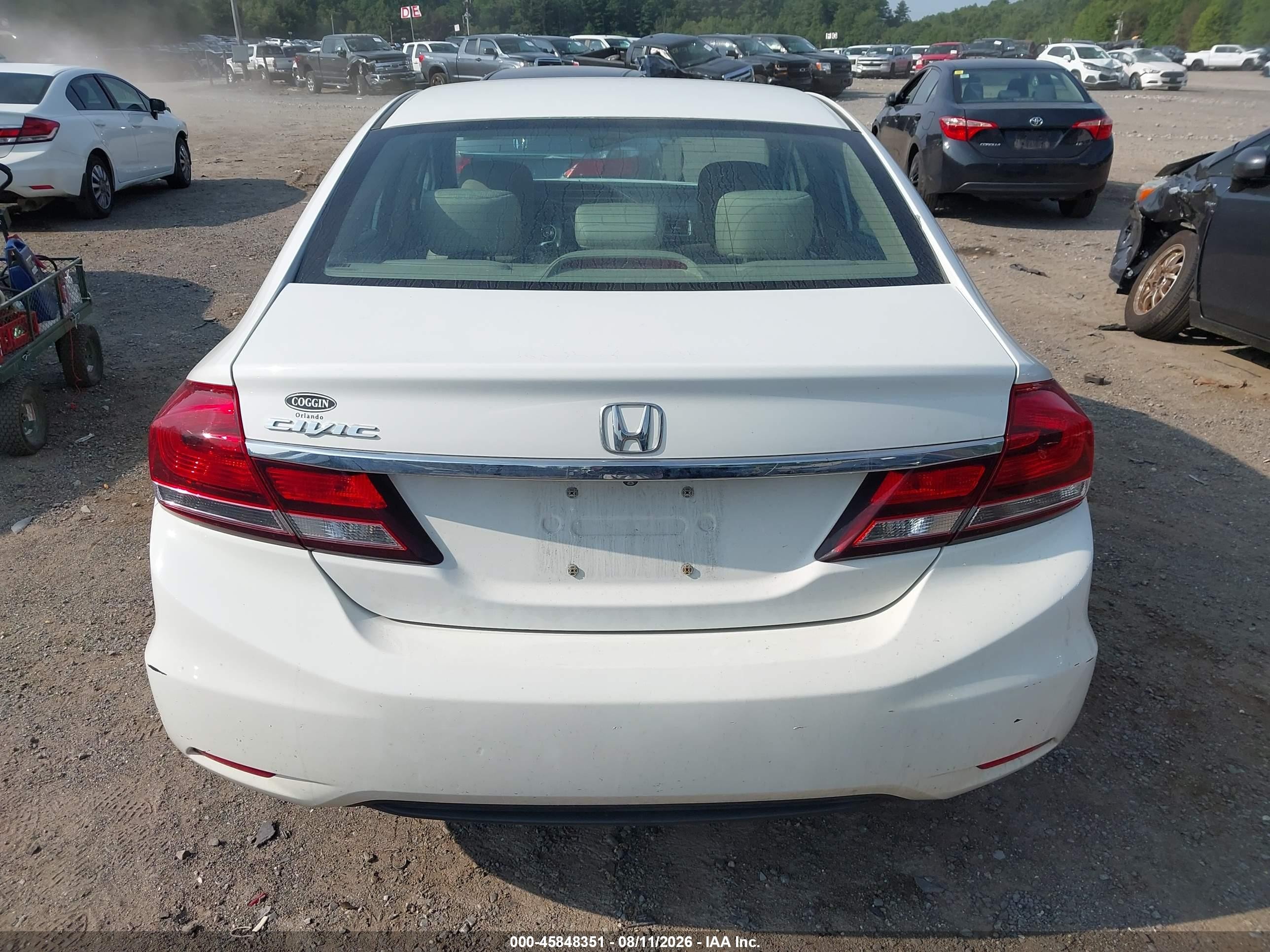 2014 Honda Civic Ex White vin: 19XFB2F89EE018623