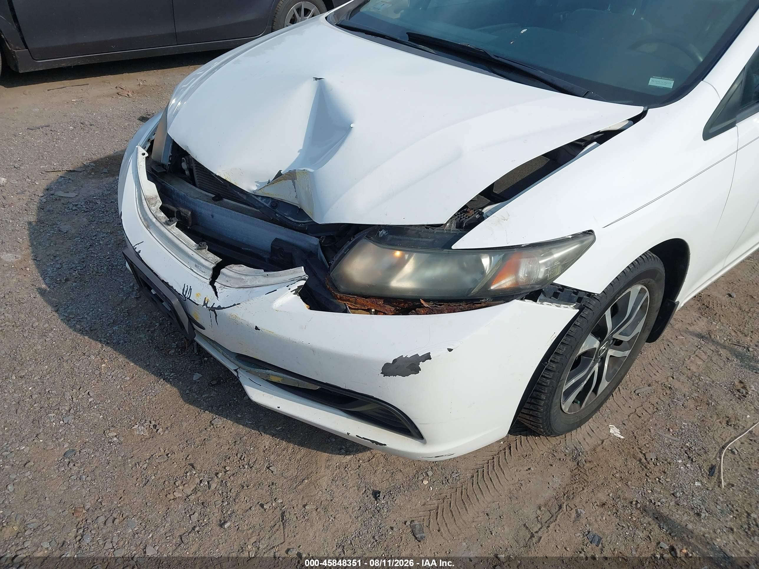 2014 Honda Civic Ex White vin: 19XFB2F89EE018623