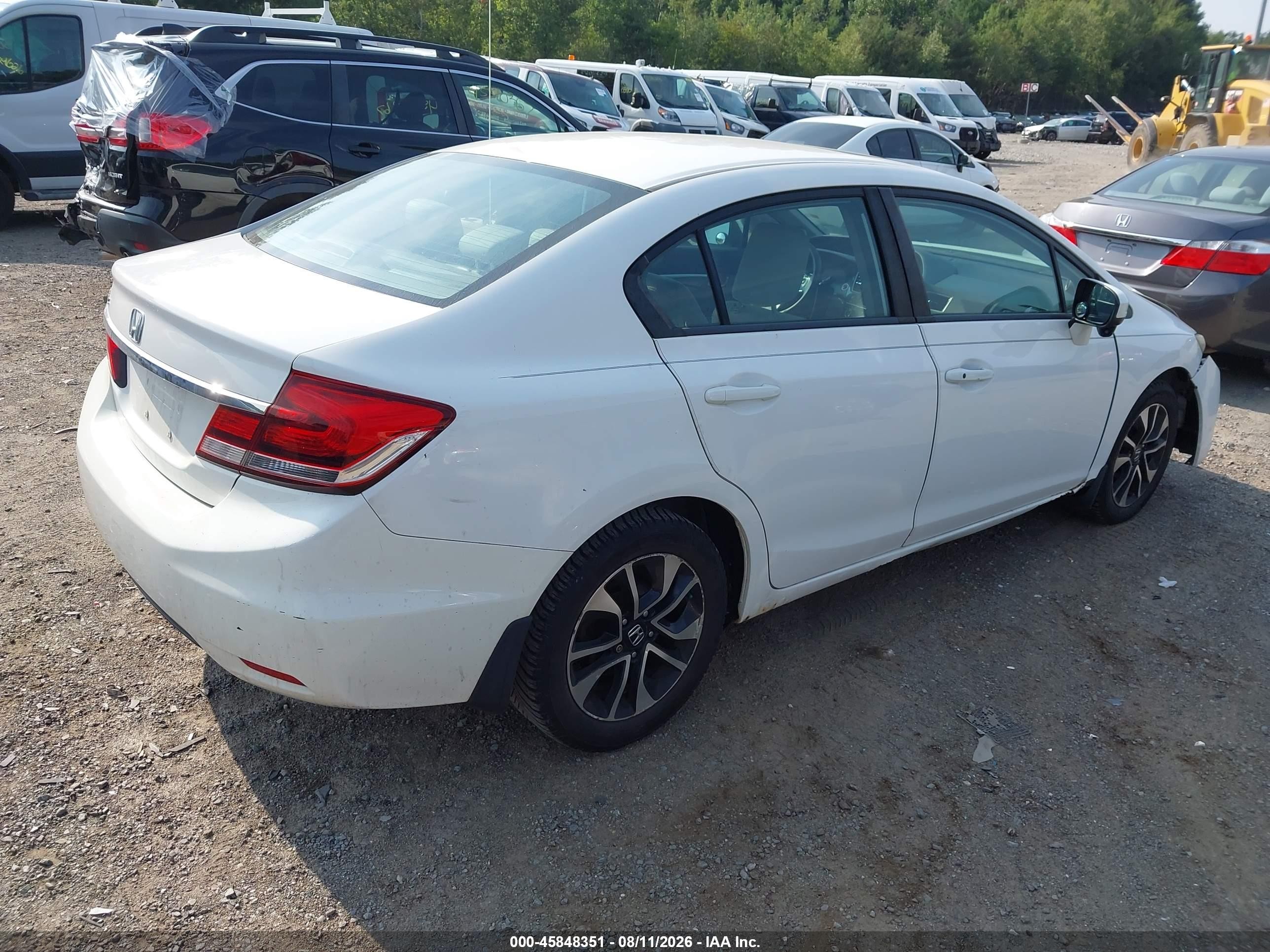 2014 Honda Civic Ex White vin: 19XFB2F89EE018623