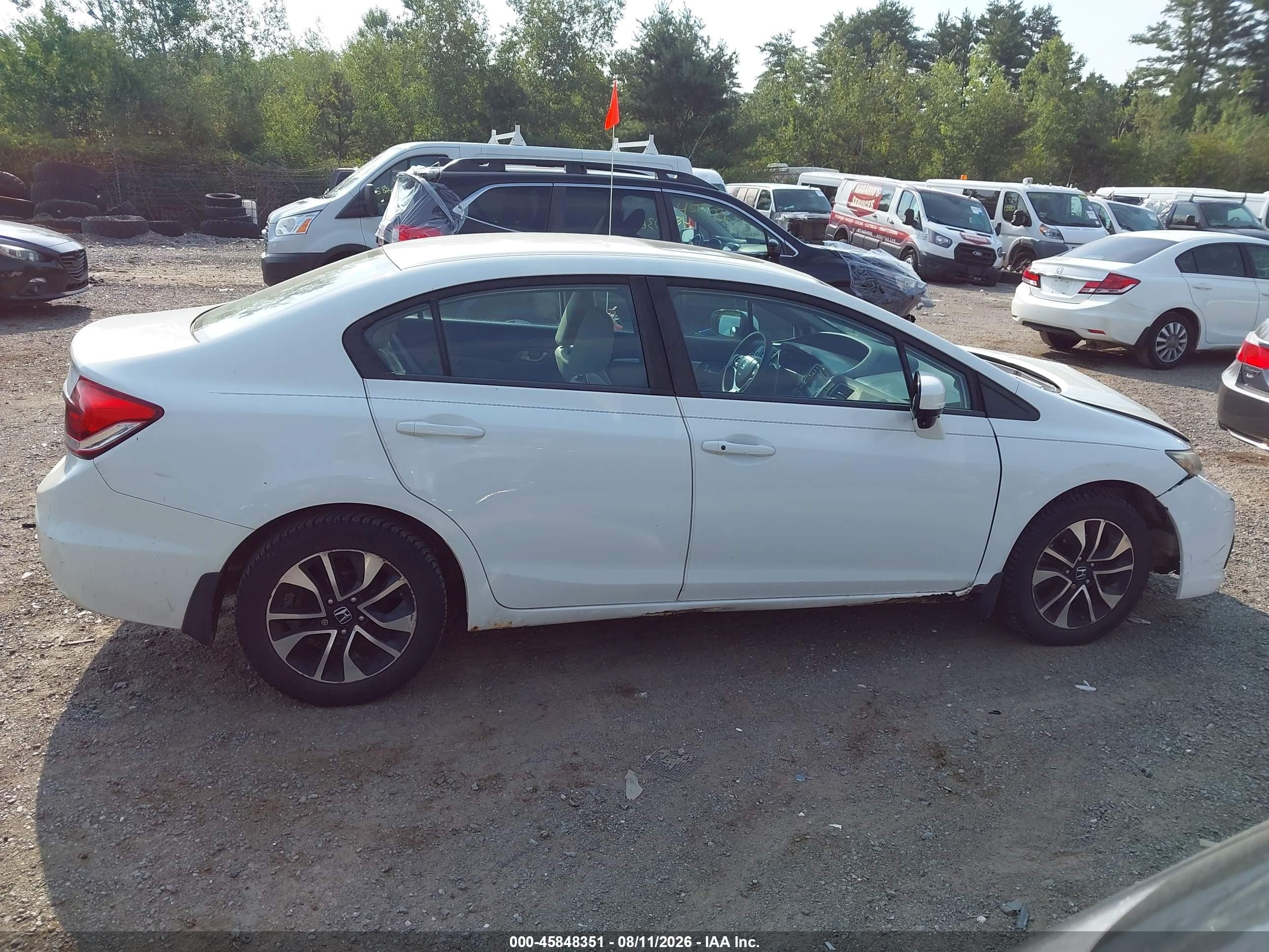 2014 Honda Civic Ex White vin: 19XFB2F89EE018623