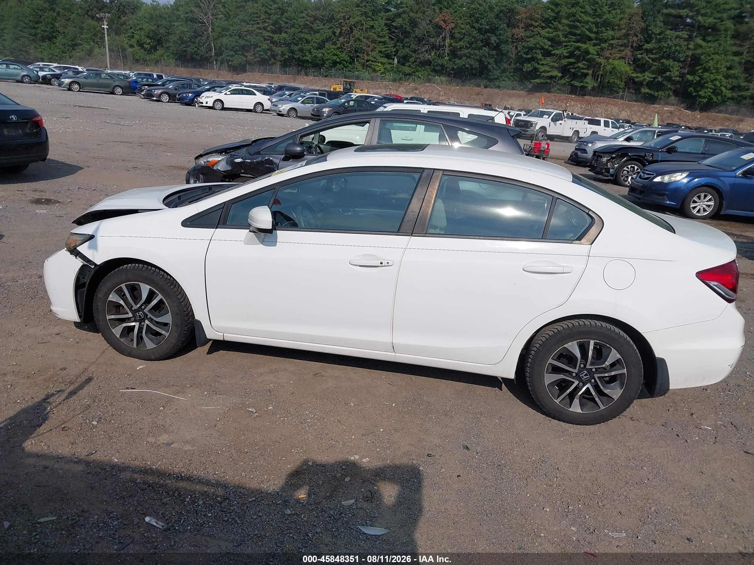 2014 Honda Civic Ex White vin: 19XFB2F89EE018623