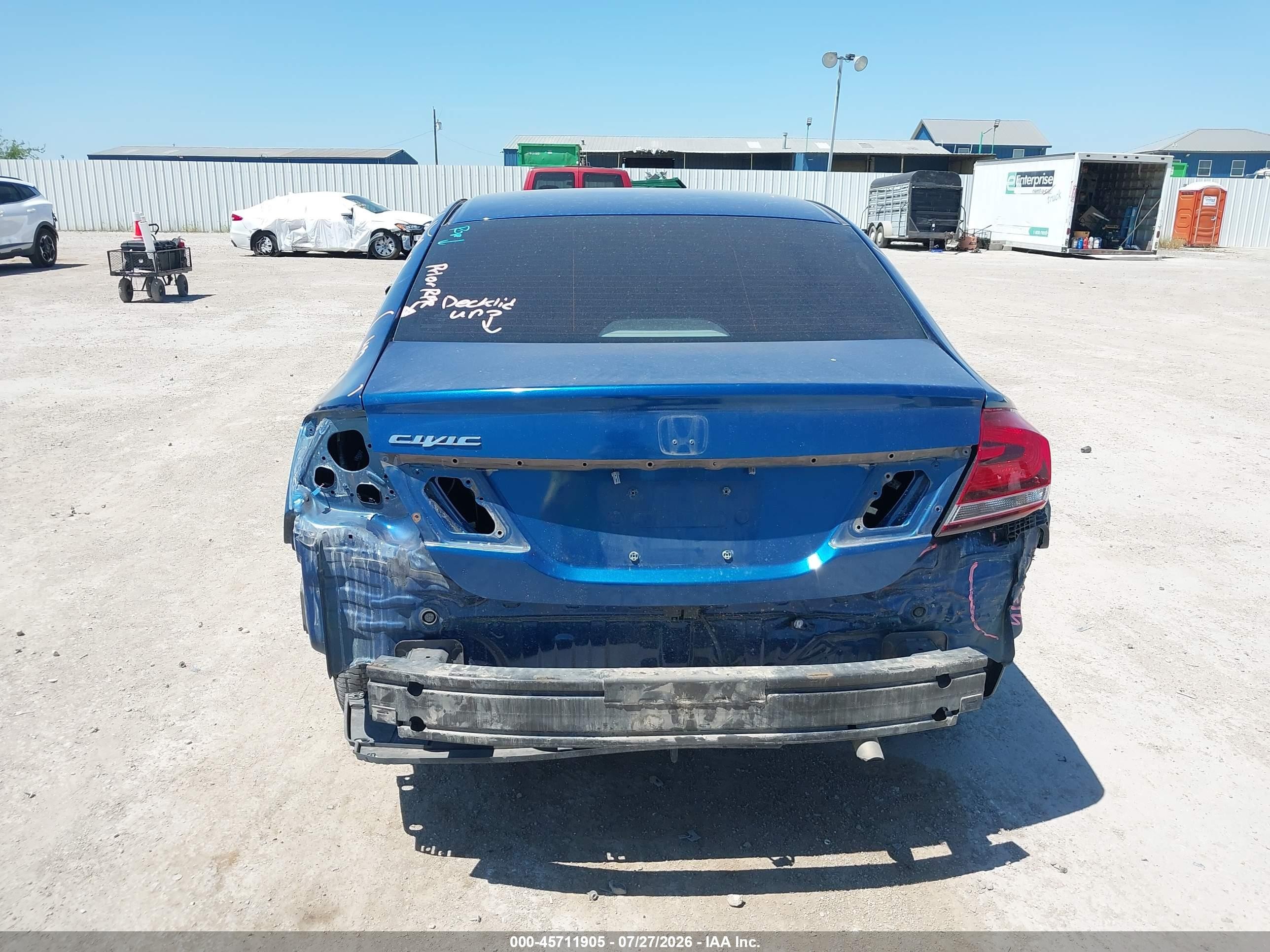 2014 Honda Civic Ex Синий vin: 19XFB2F89EE048124