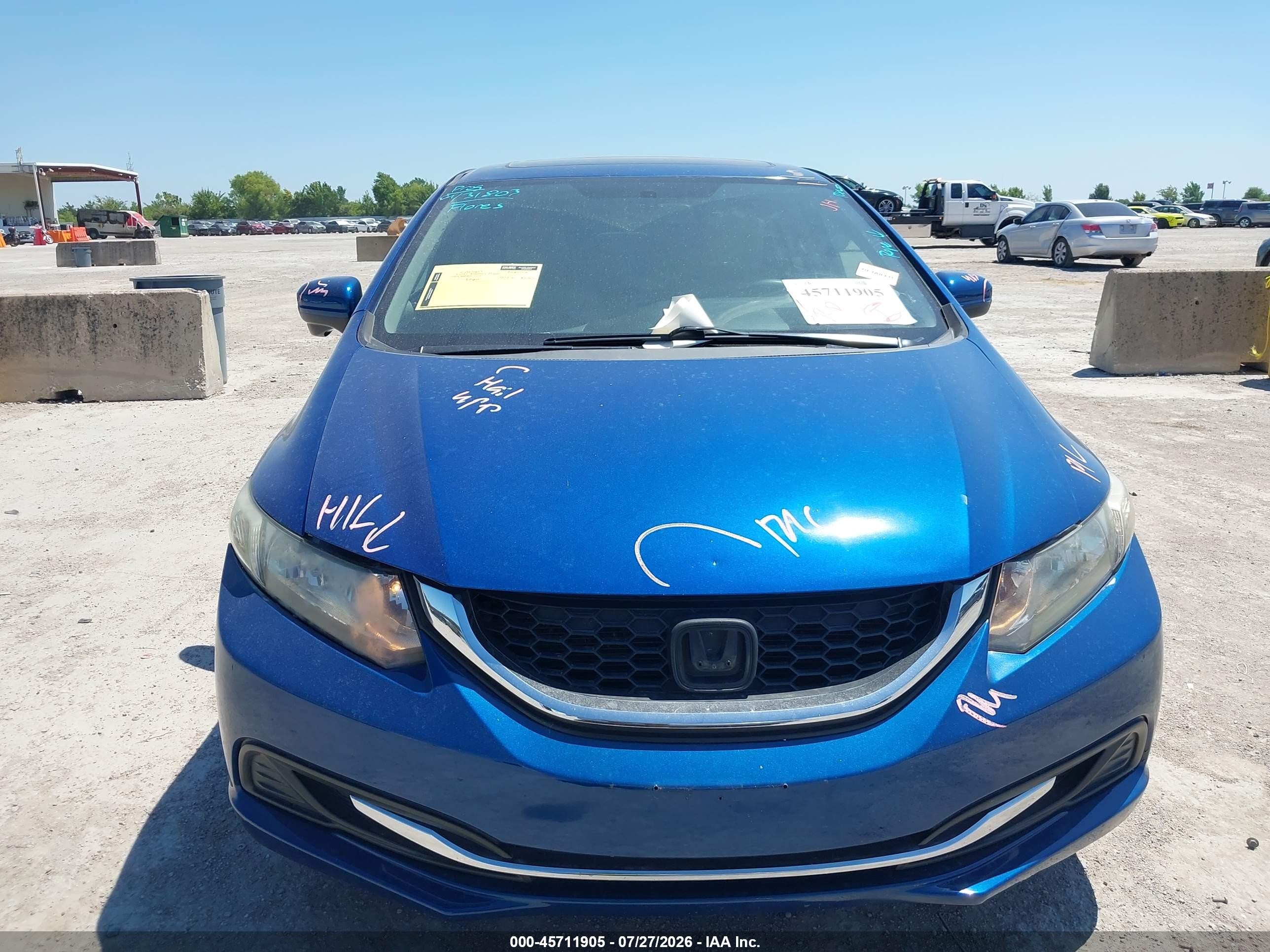 2014 Honda Civic Ex Синий vin: 19XFB2F89EE048124