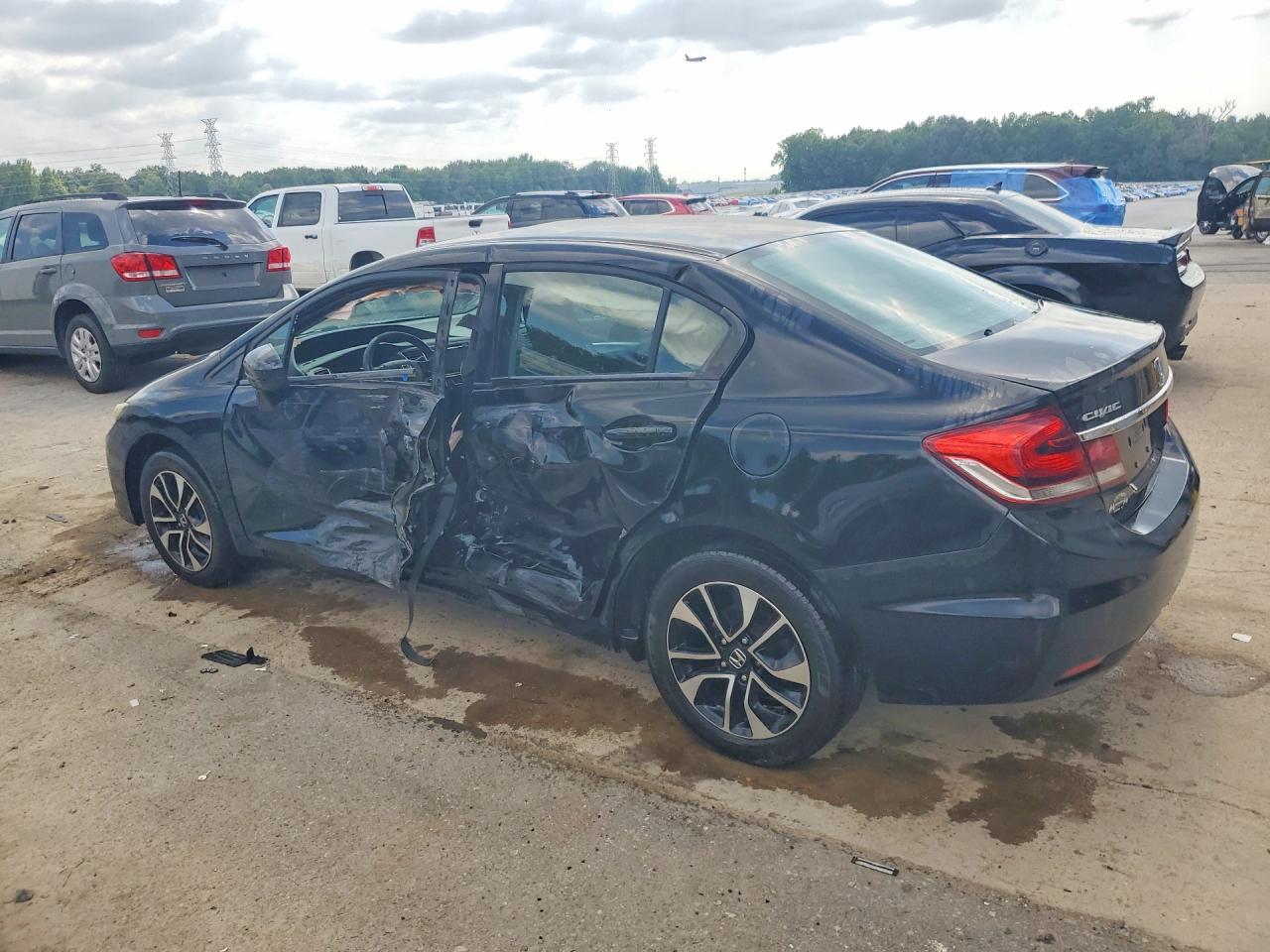 2014 Honda Civic Ex Black vin: 19XFB2F89EE076618