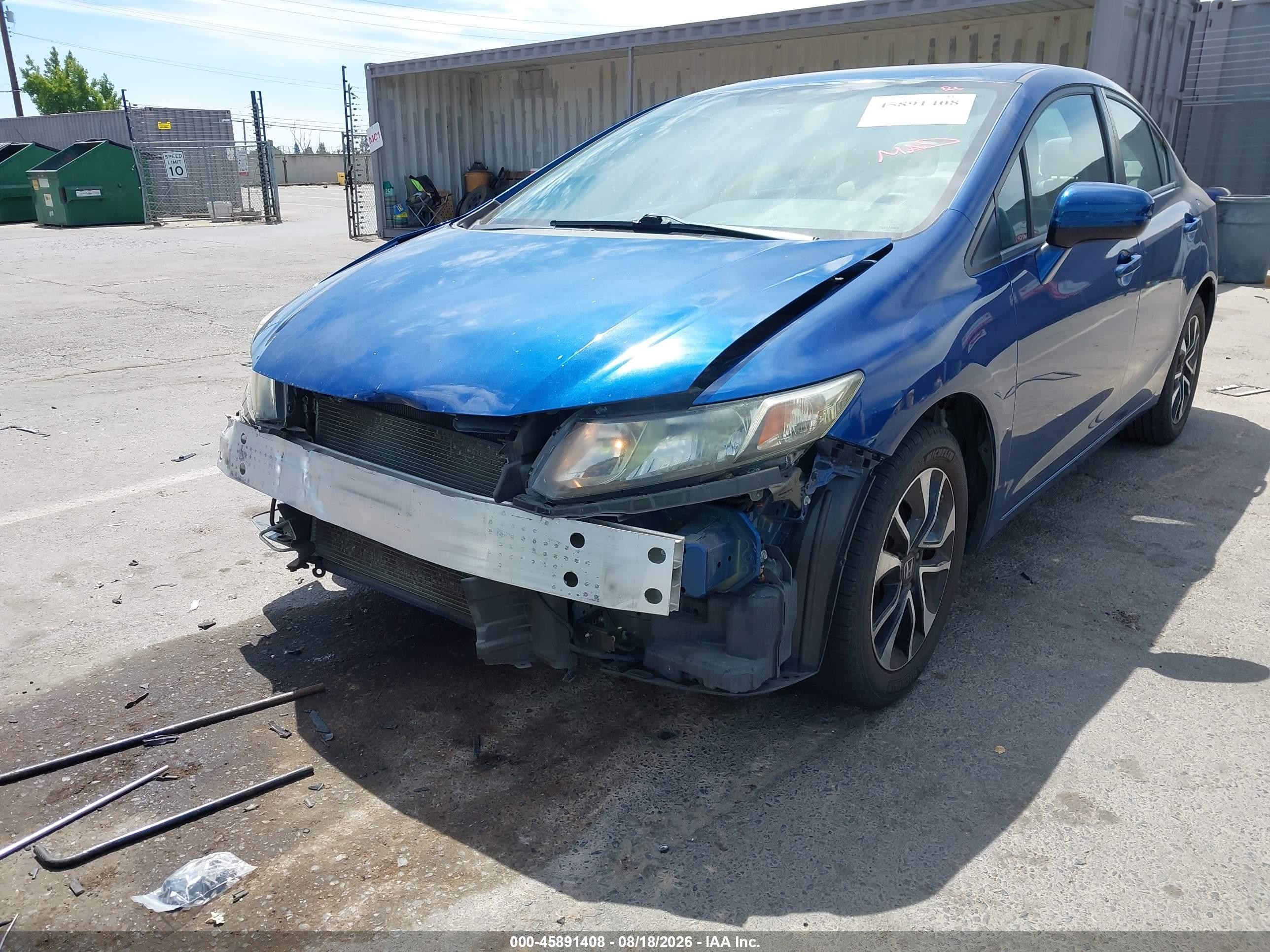 2014 Honda Civic Ex Blue vin: 19XFB2F89EE211547