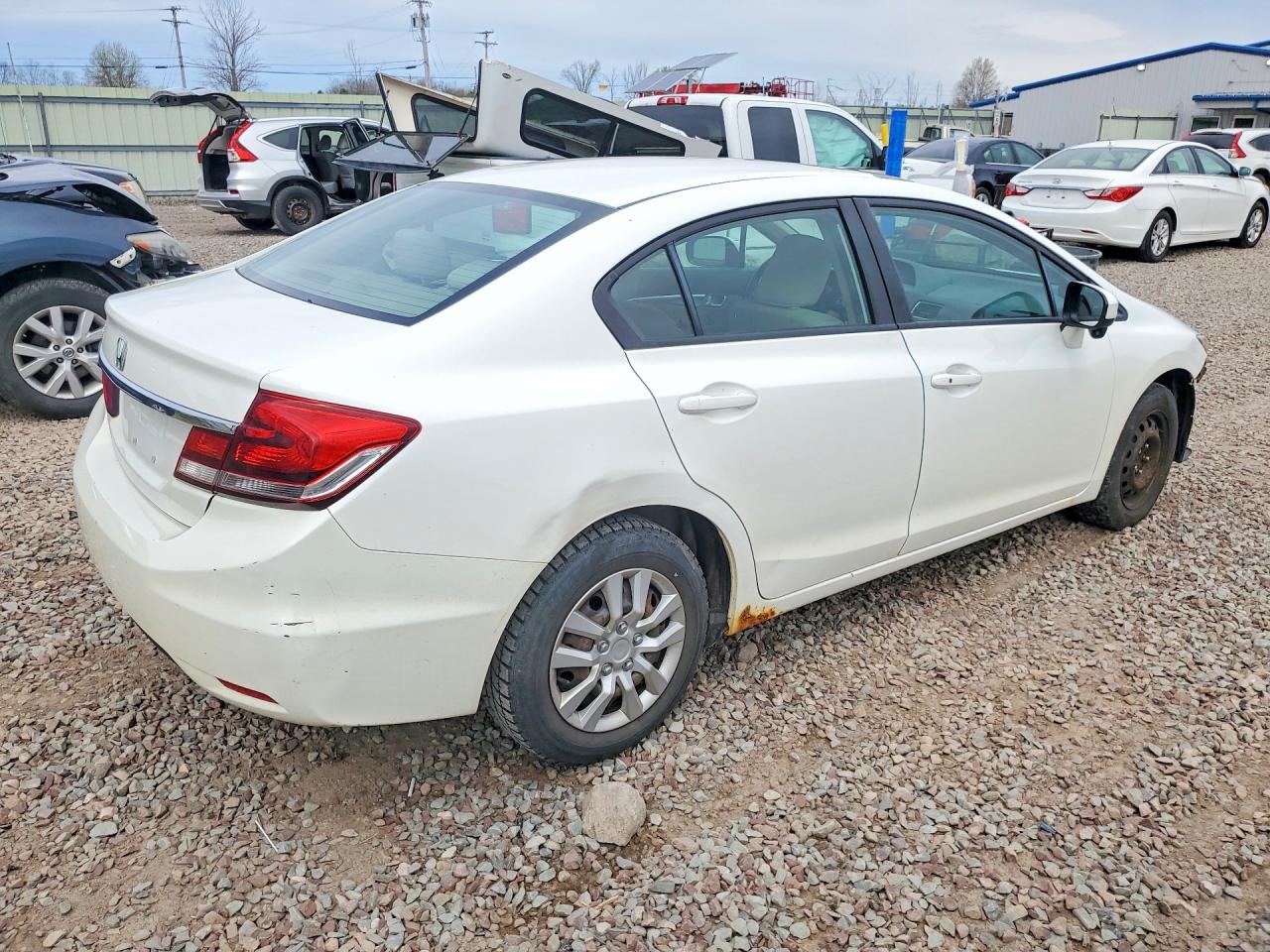 2014 Honda Civic Ex White vin: 19XFB2F89EE219762