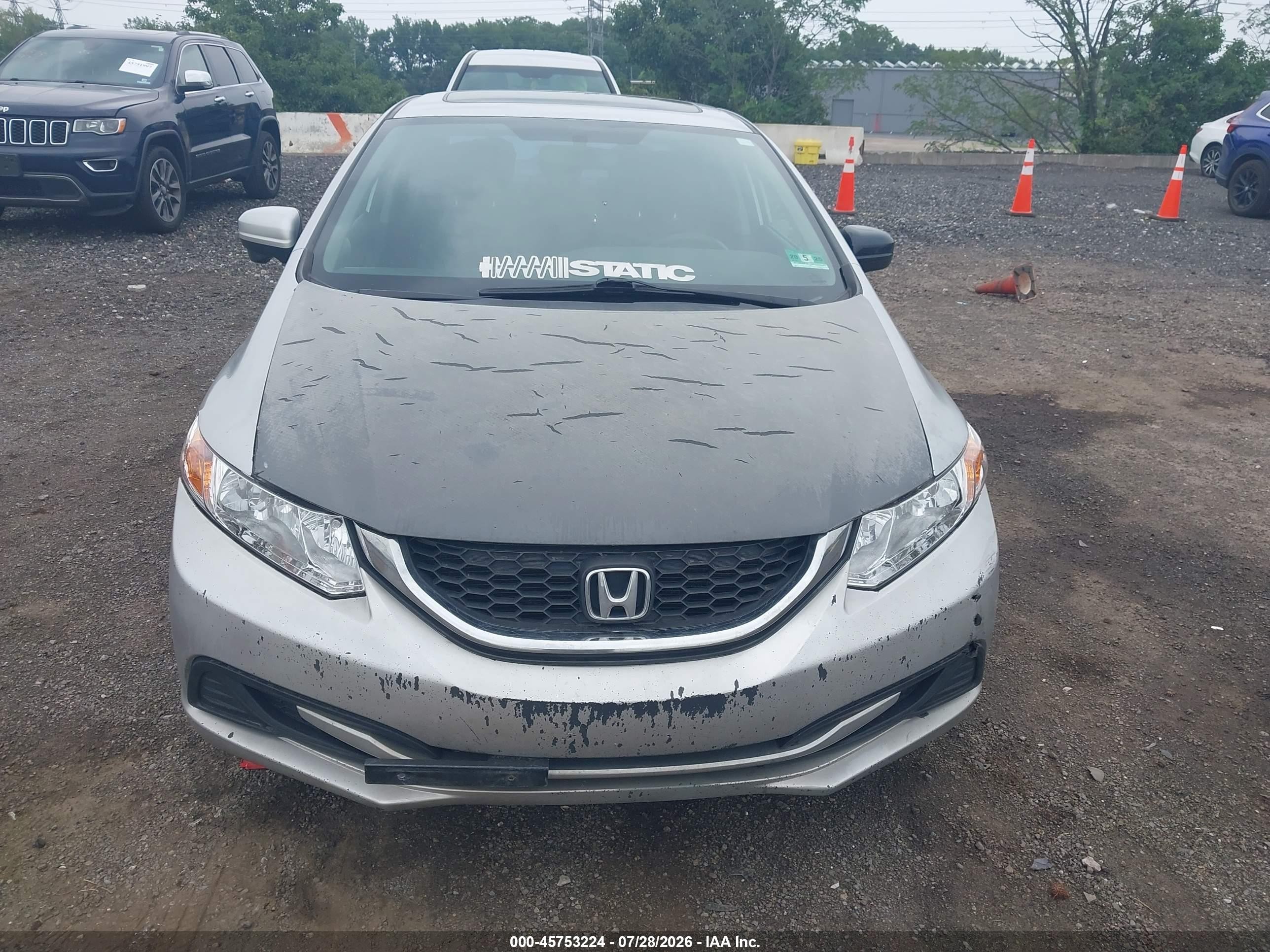 2014 Honda Civic Ex Серый vin: 19XFB2F89EE222421