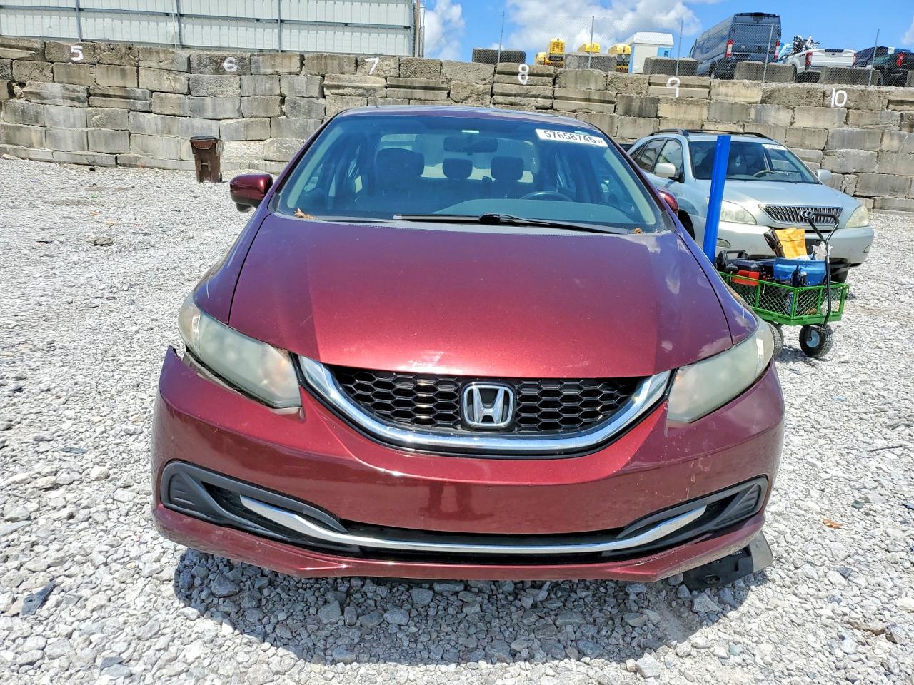 2014 Honda Civic Ex Maroon vin: 19XFB2F89EE258173