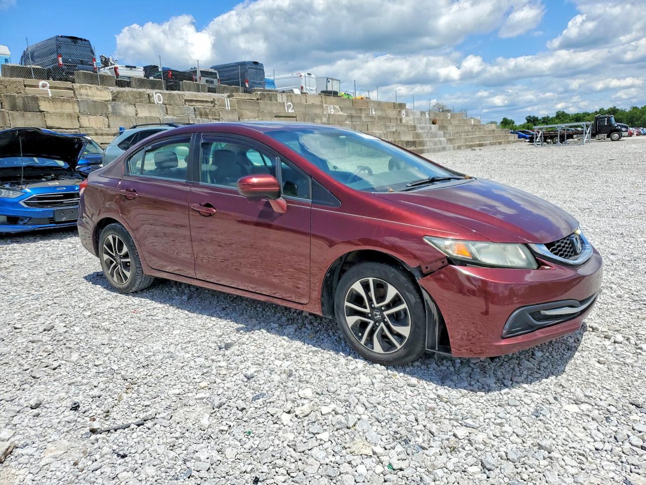 2014 Honda Civic Ex Maroon vin: 19XFB2F89EE258173