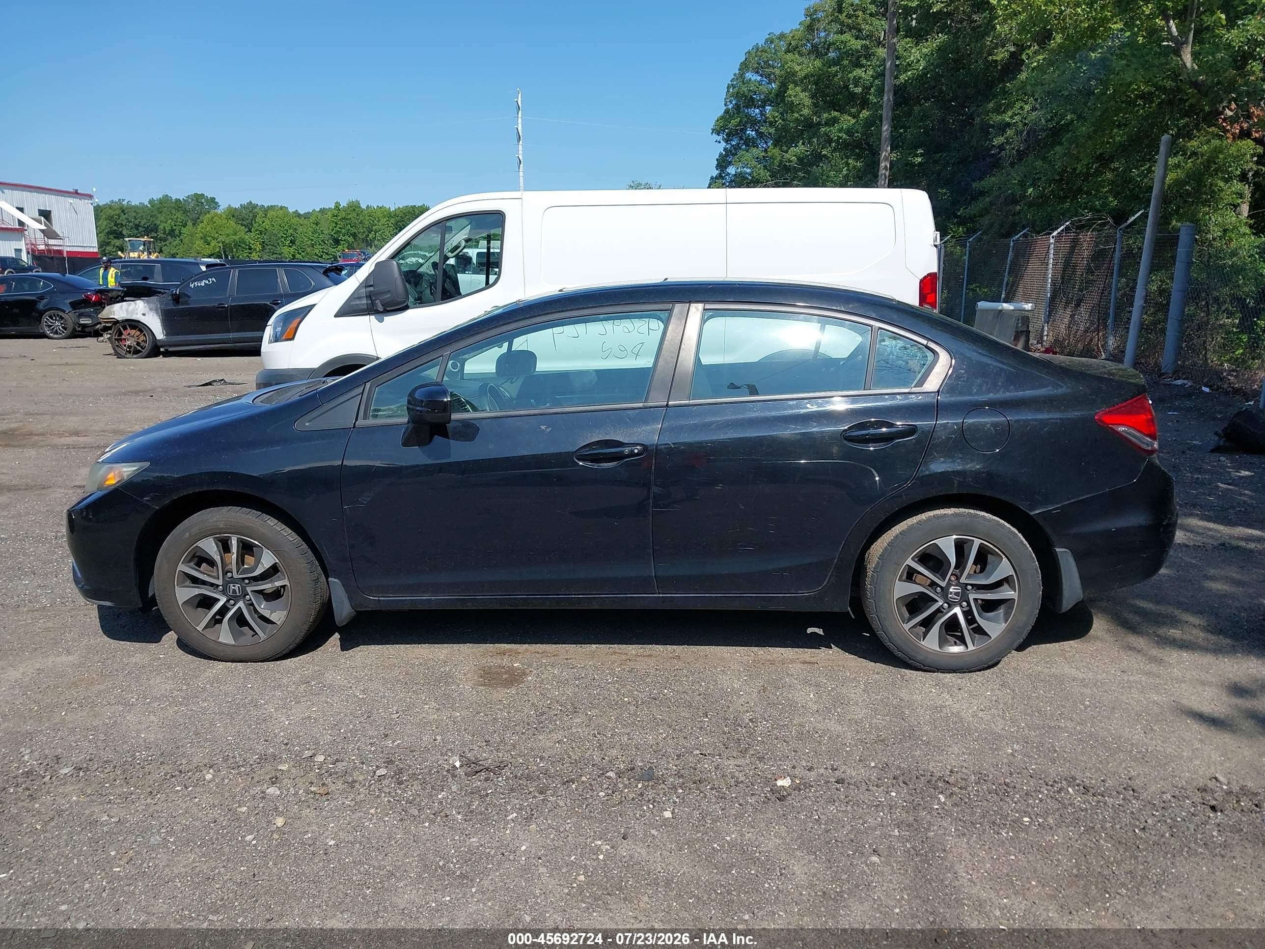 2014 Honda Civic Ex Black vin: 19XFB2F89EE266192