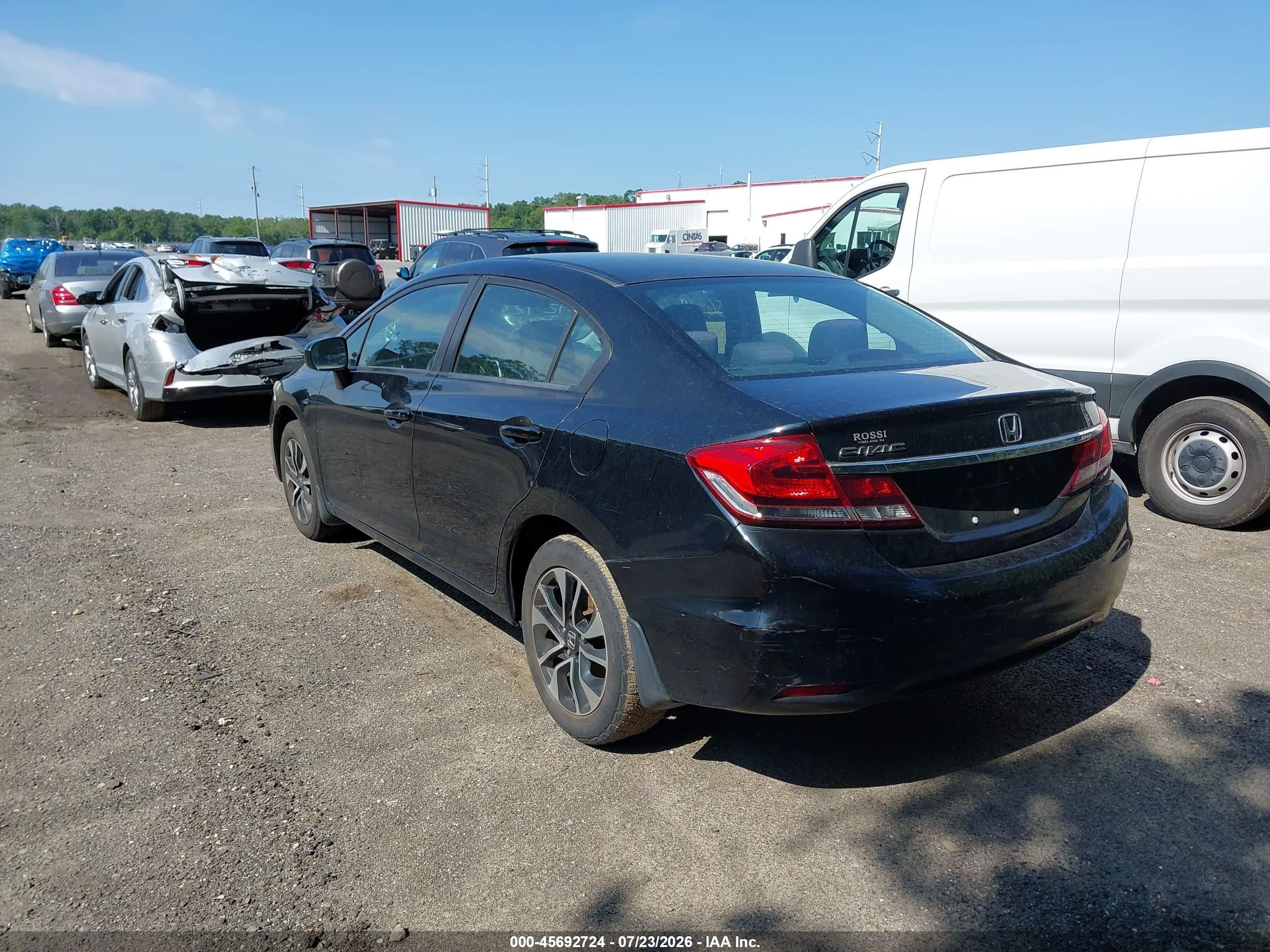 2014 Honda Civic Ex Black vin: 19XFB2F89EE266192