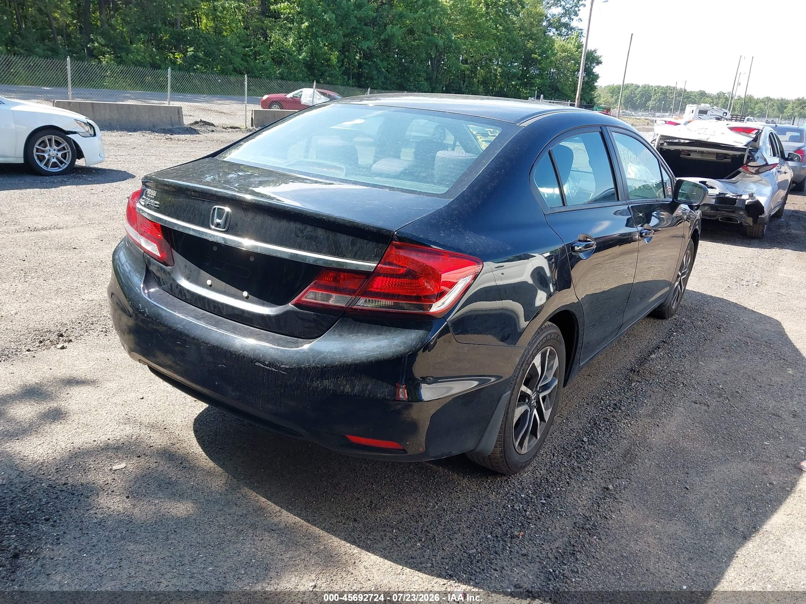2014 Honda Civic Ex Black vin: 19XFB2F89EE266192