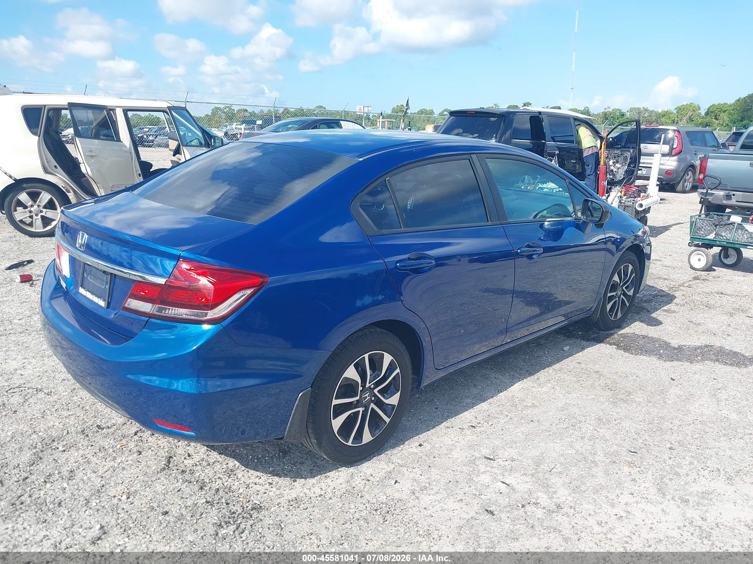 2014 Honda Civic Ex Blue vin: 19XFB2F89EE269187