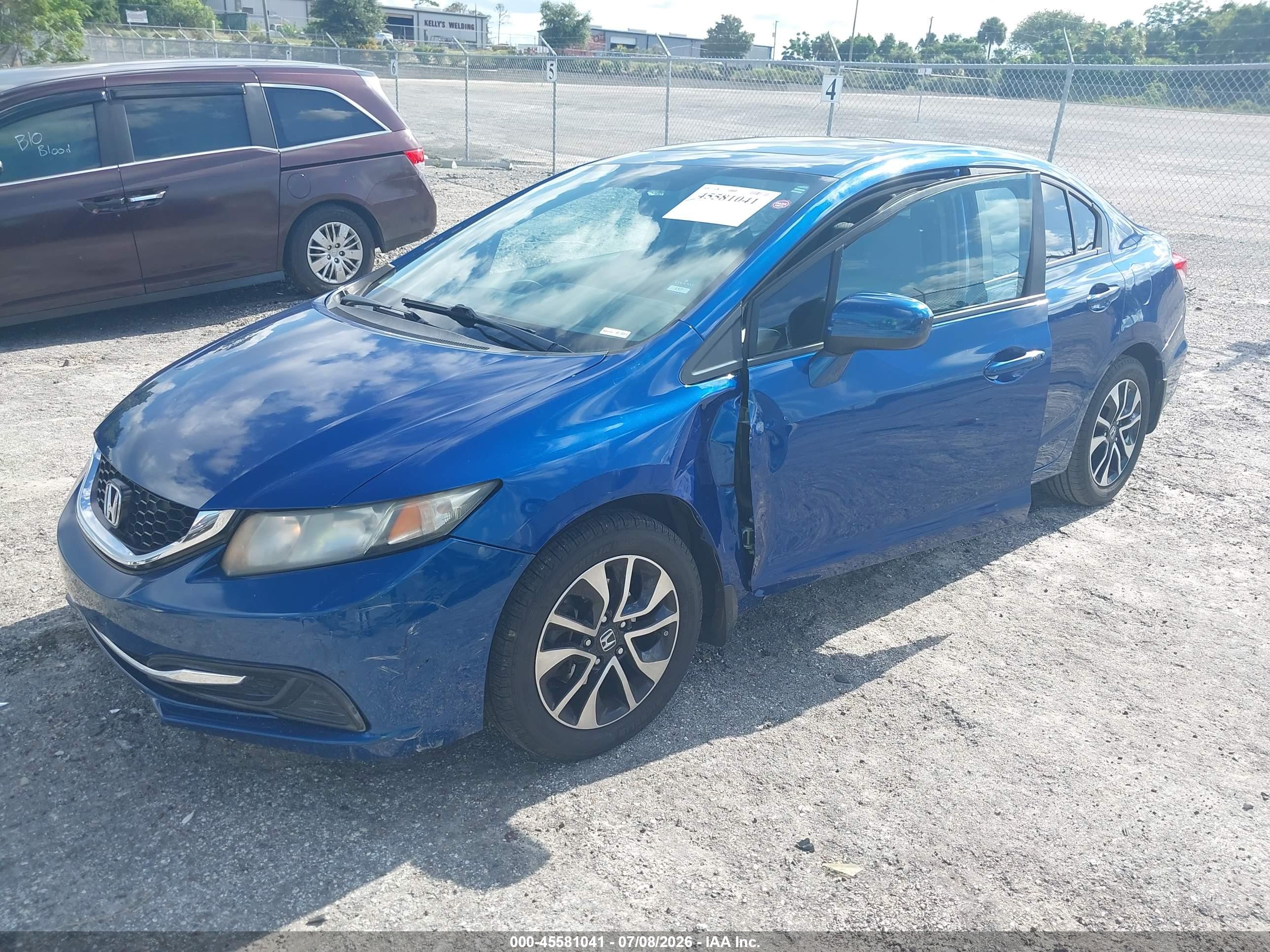 2014 Honda Civic Ex Blue vin: 19XFB2F89EE269187