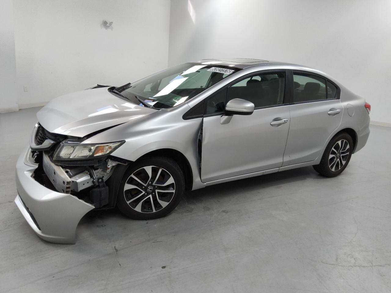 2014 Honda Civic Ex Silver vin: 19XFB2F89EE271019 Damage: Left Front Fender, Dent(S) W/ Paint Dmg, 7 To 8 Inches