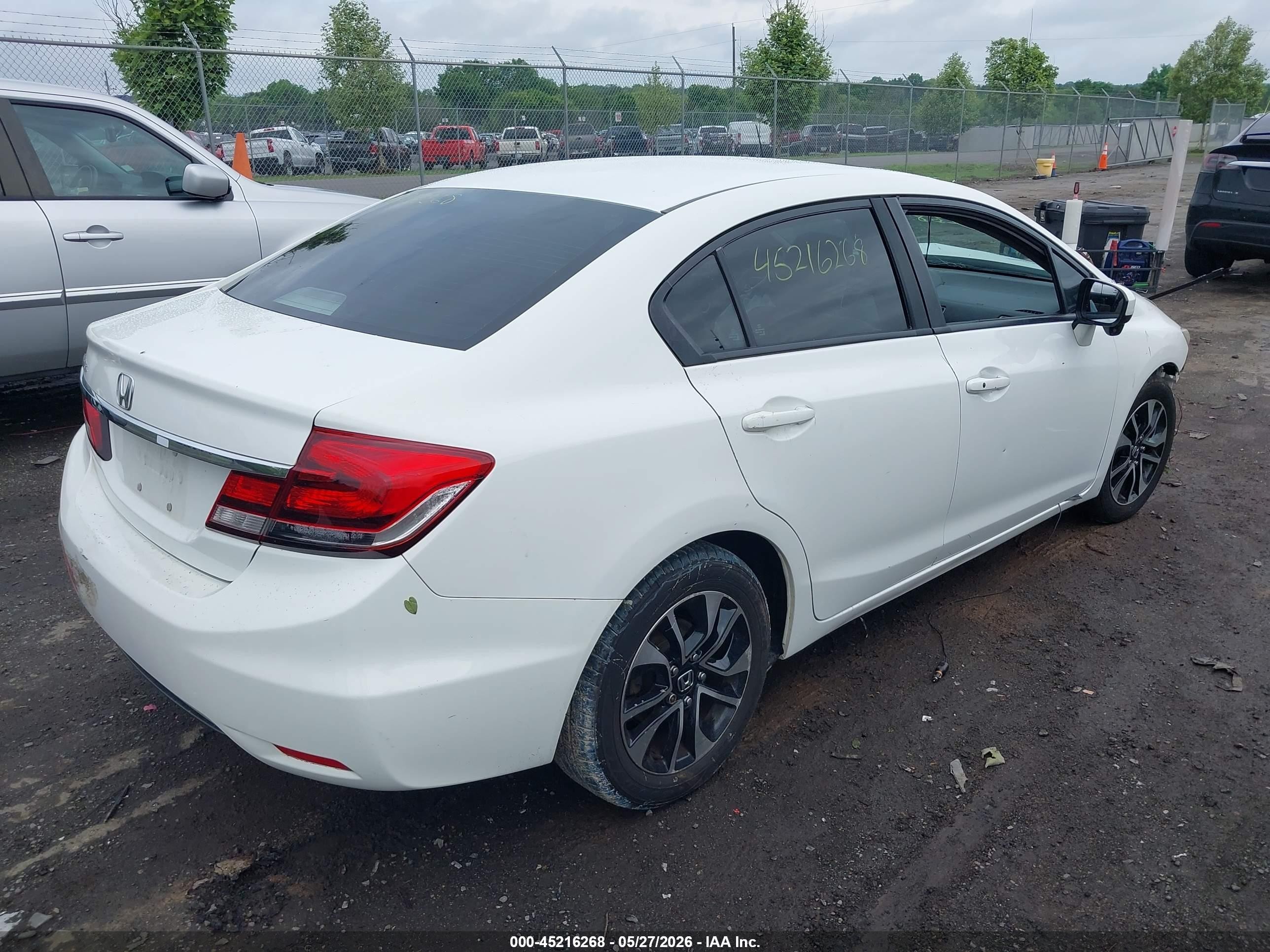 2015 Honda Civic Ex White vin: 19XFB2F89FE058038