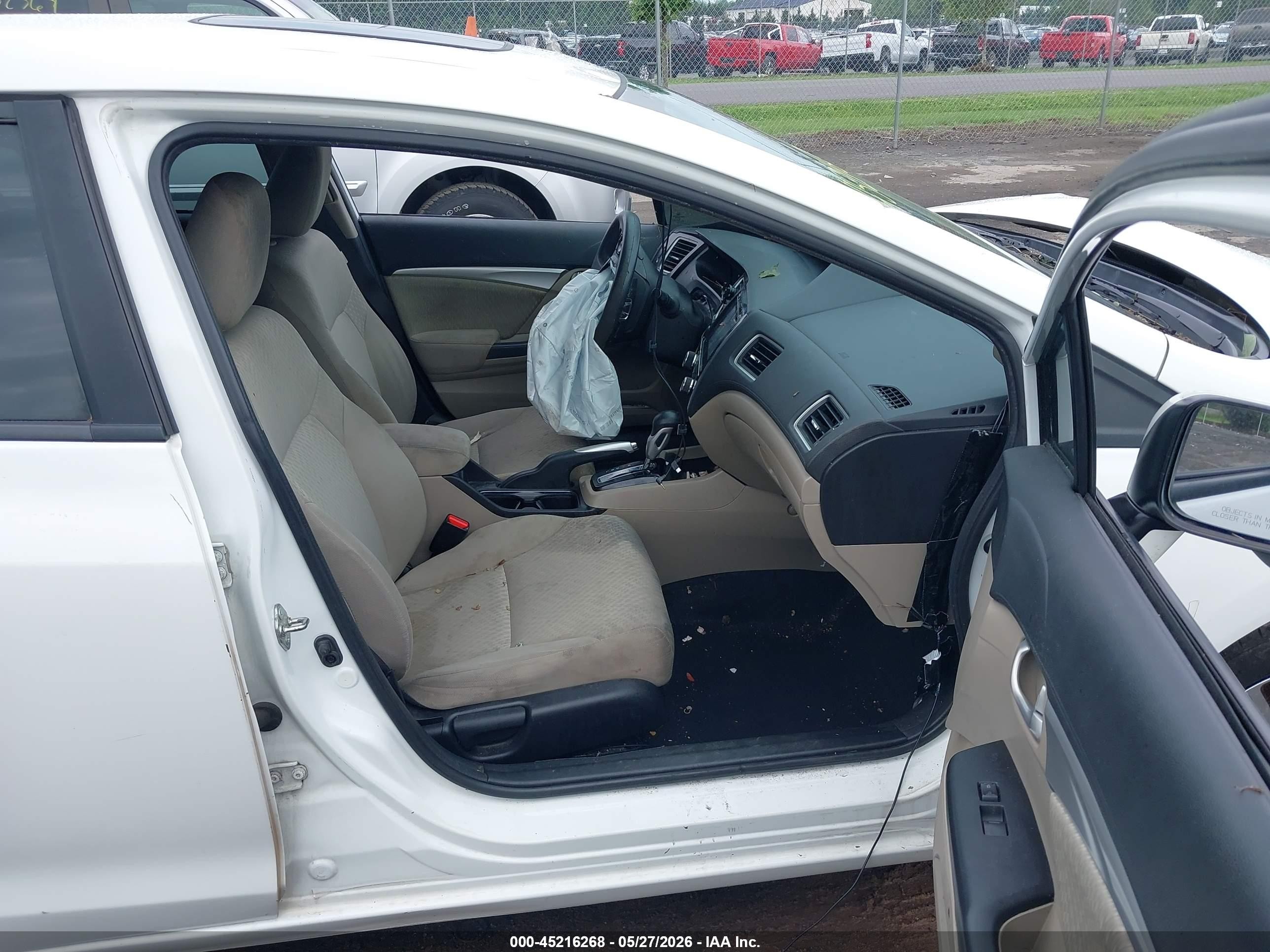 2015 Honda Civic Ex White vin: 19XFB2F89FE058038