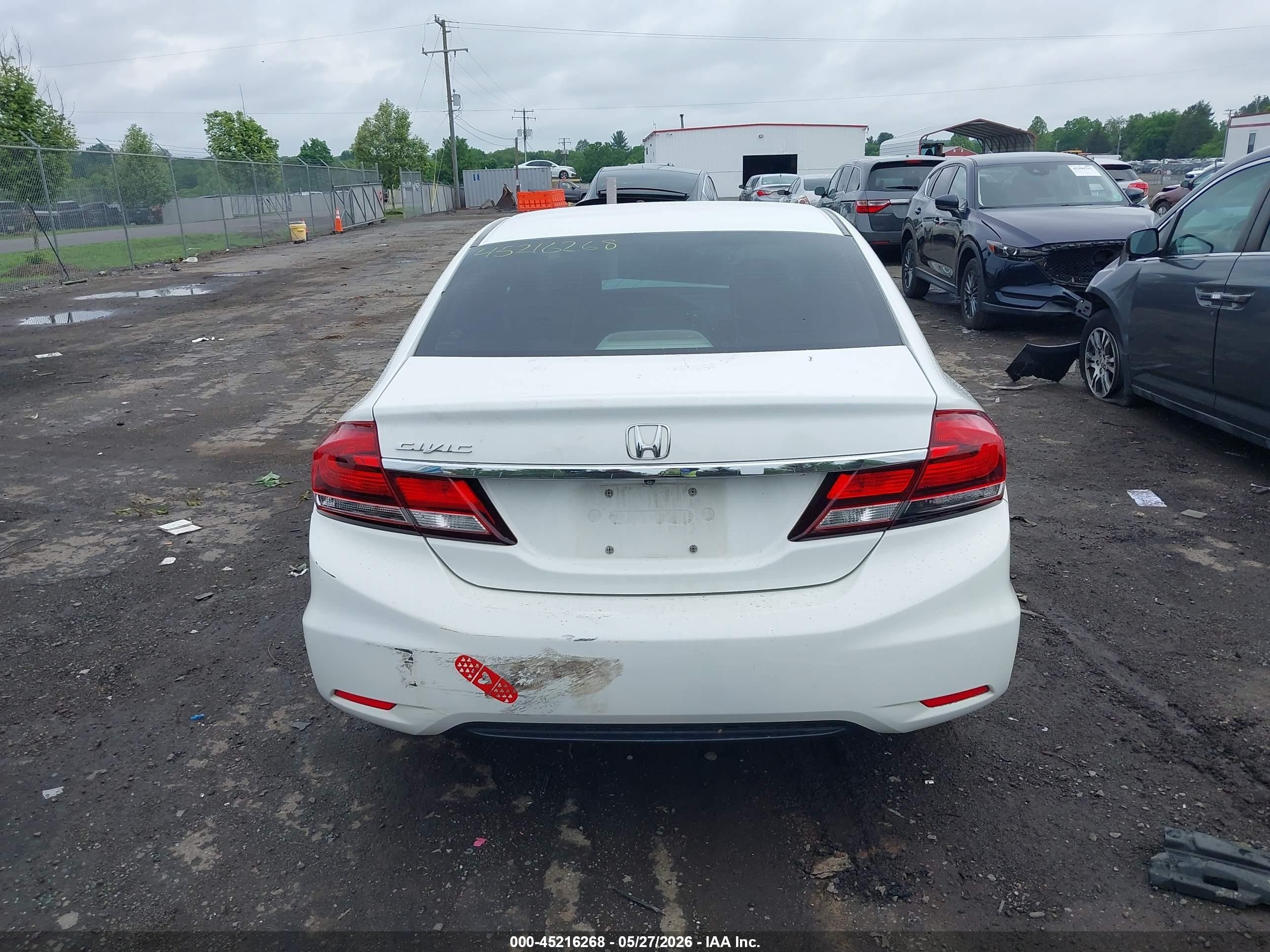 2015 Honda Civic Ex White vin: 19XFB2F89FE058038