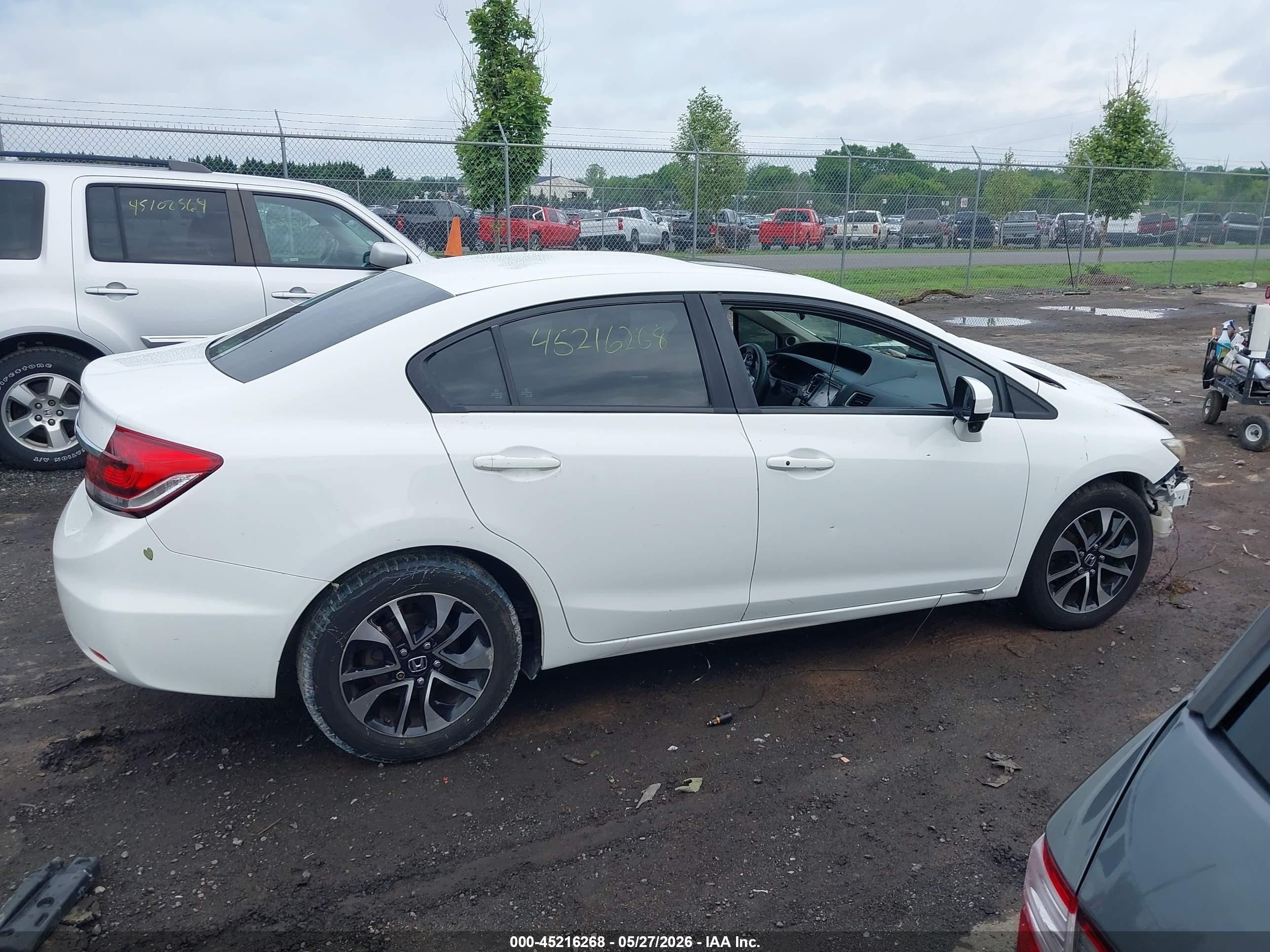 2015 Honda Civic Ex White vin: 19XFB2F89FE058038