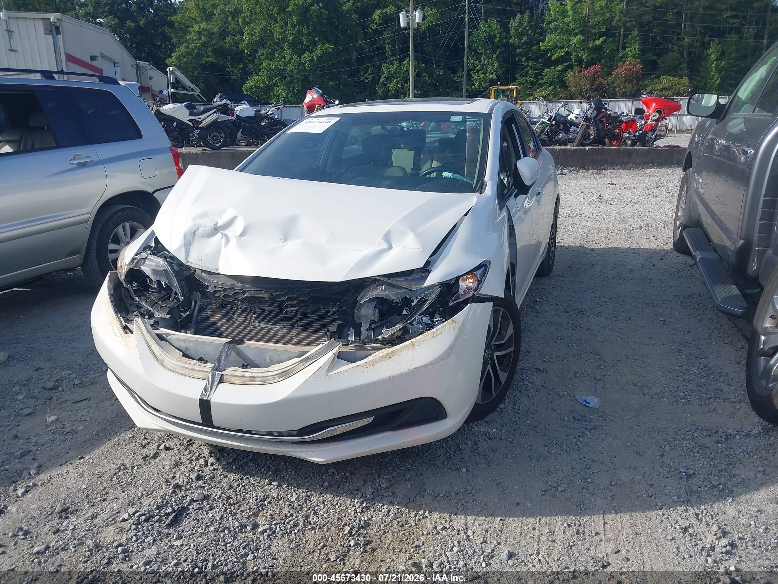 2015 Honda Civic Ex White vin: 19XFB2F89FE091041