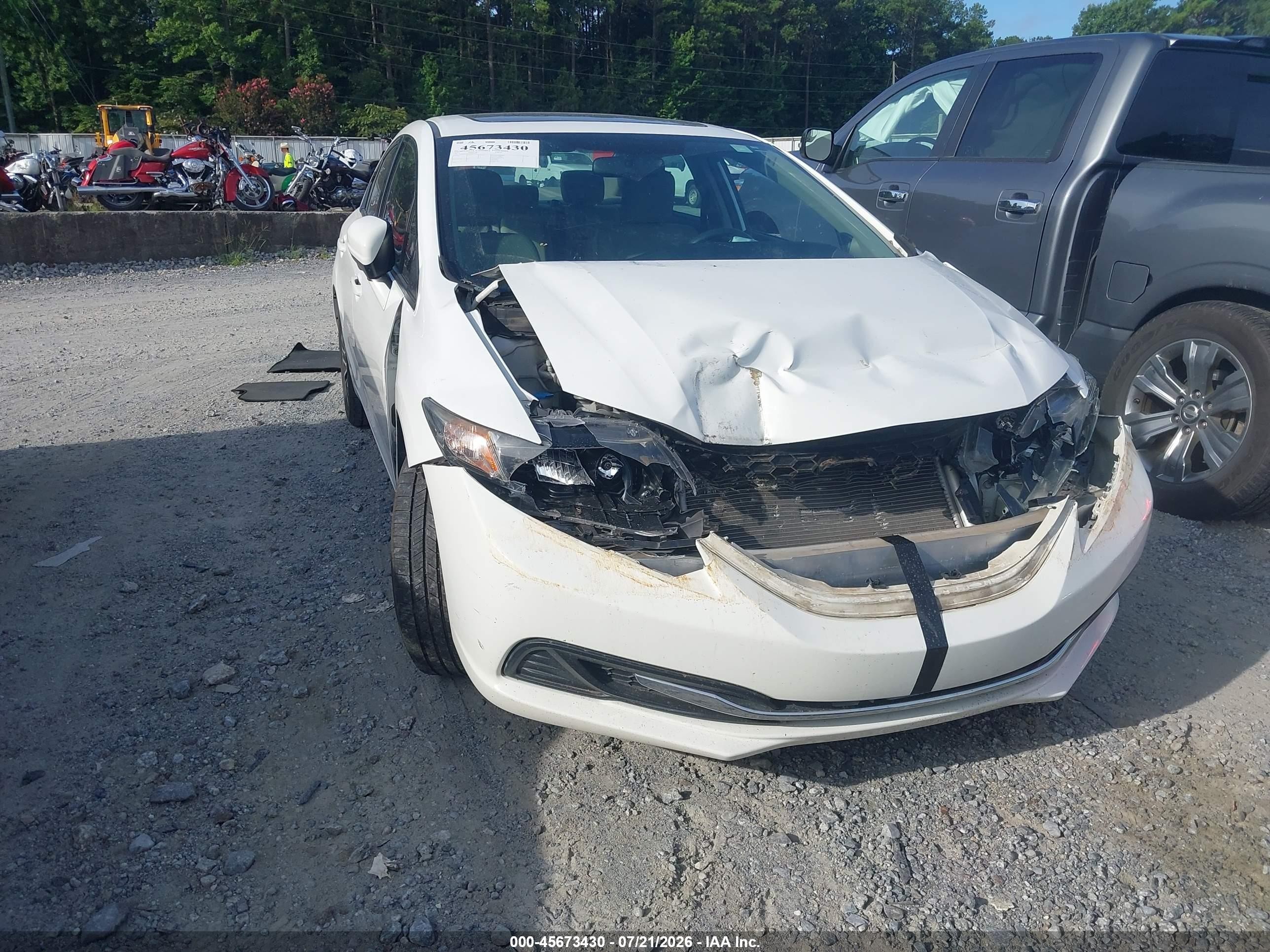 2015 Honda Civic Ex White vin: 19XFB2F89FE091041