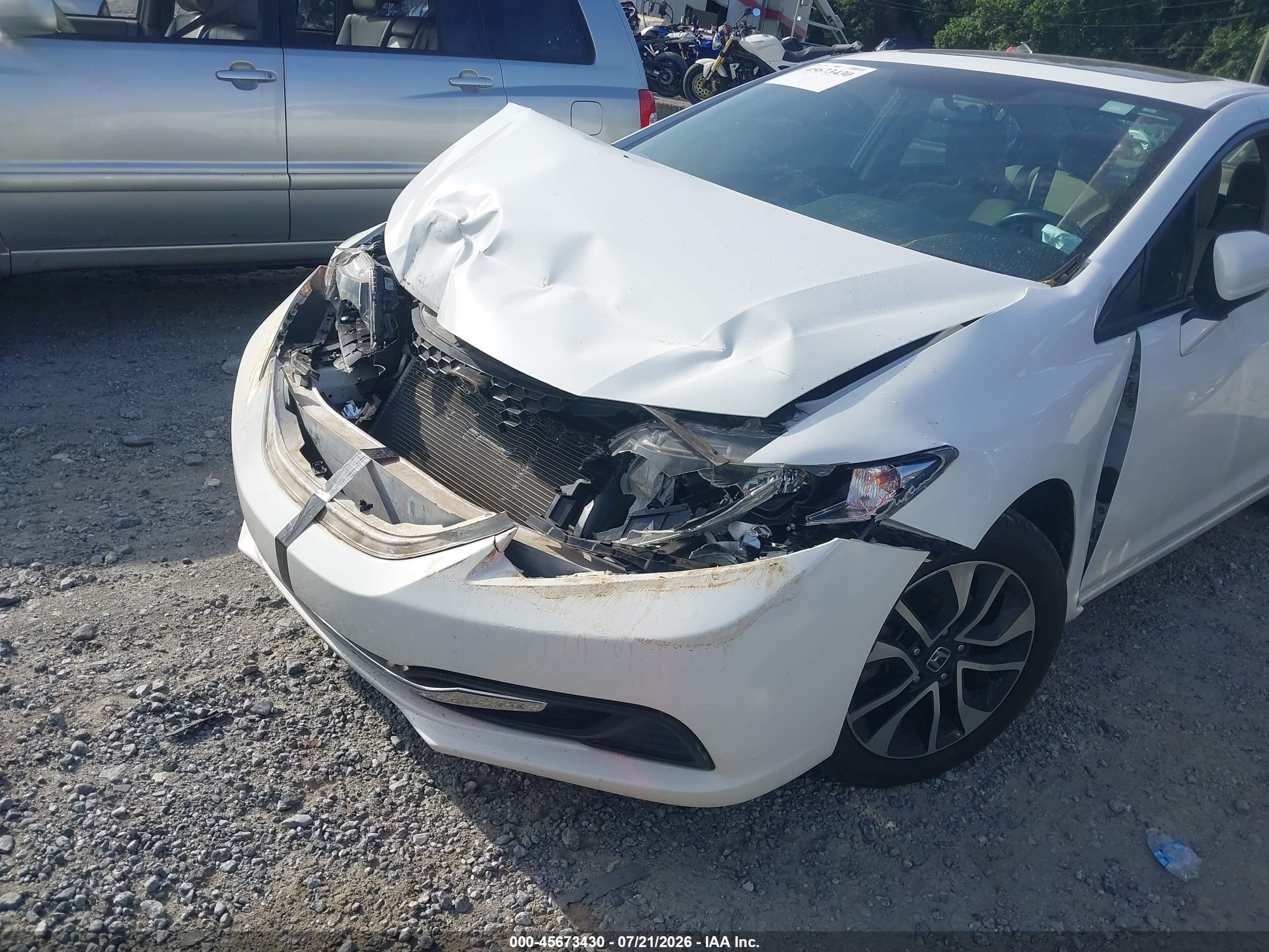 2015 Honda Civic Ex White vin: 19XFB2F89FE091041