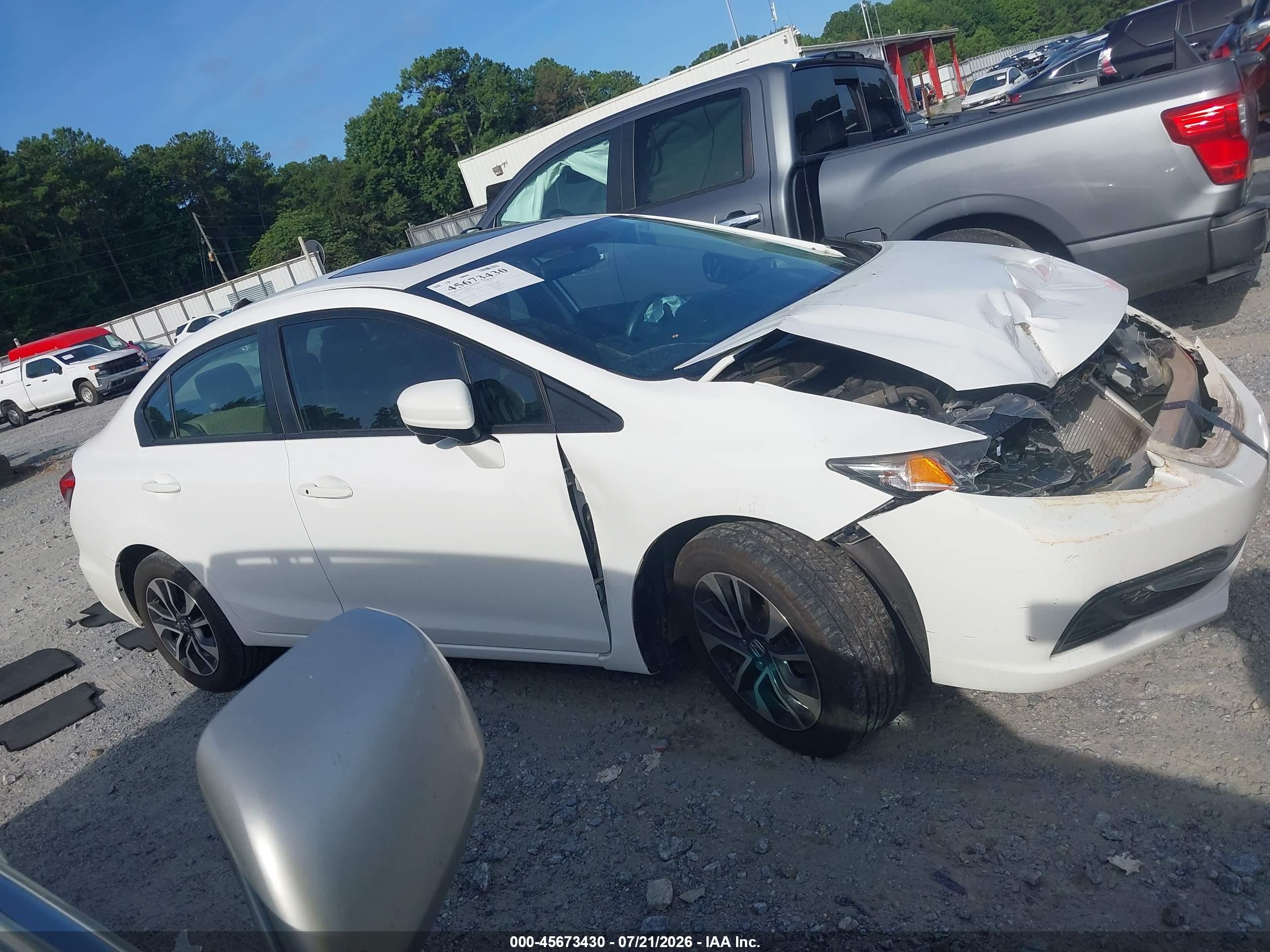2015 Honda Civic Ex White vin: 19XFB2F89FE091041