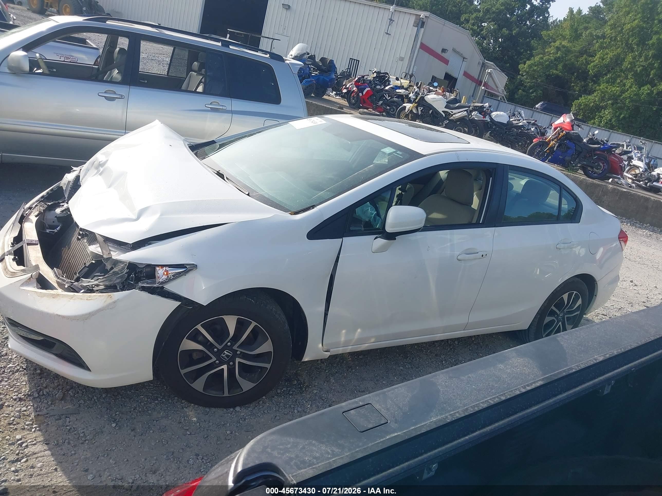 2015 Honda Civic Ex White vin: 19XFB2F89FE091041