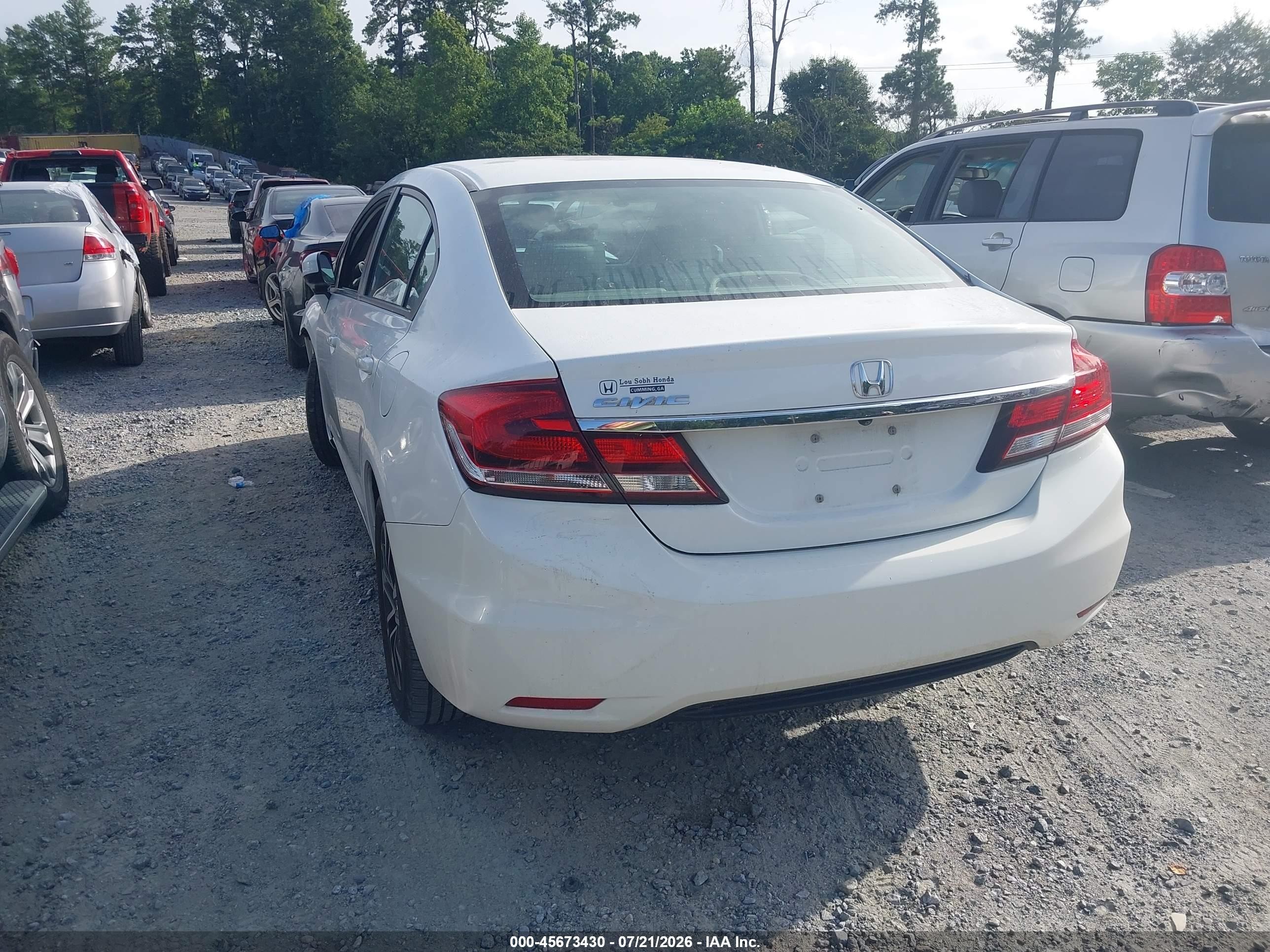 2015 Honda Civic Ex White vin: 19XFB2F89FE091041