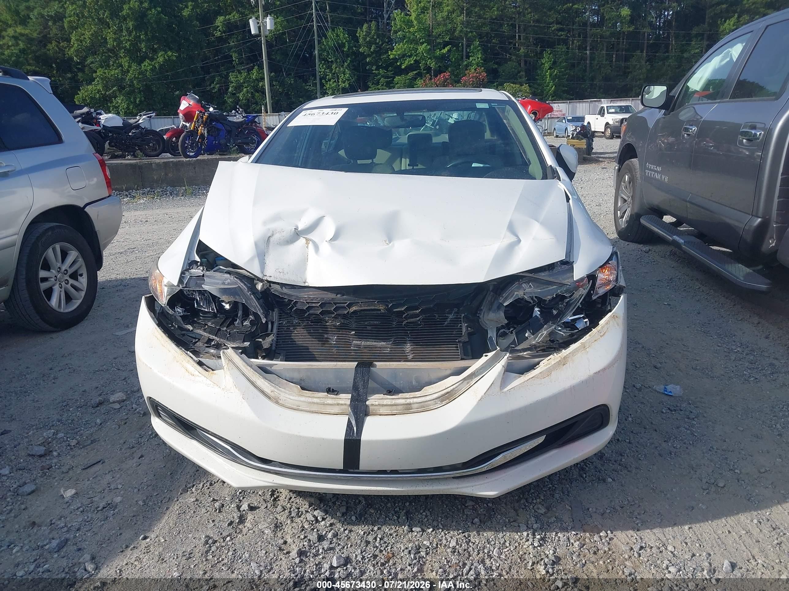 2015 Honda Civic Ex White vin: 19XFB2F89FE091041
