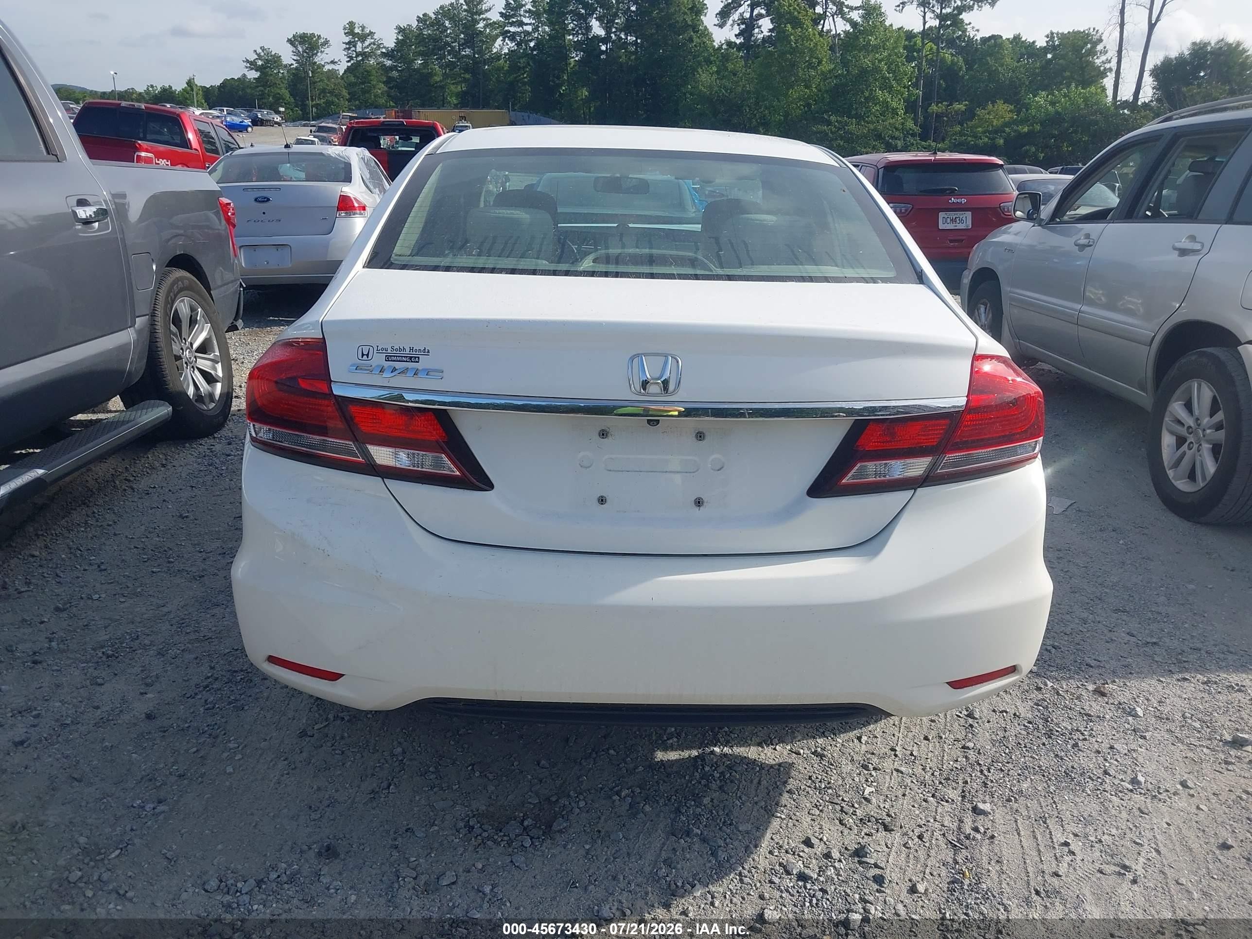 2015 Honda Civic Ex White vin: 19XFB2F89FE091041