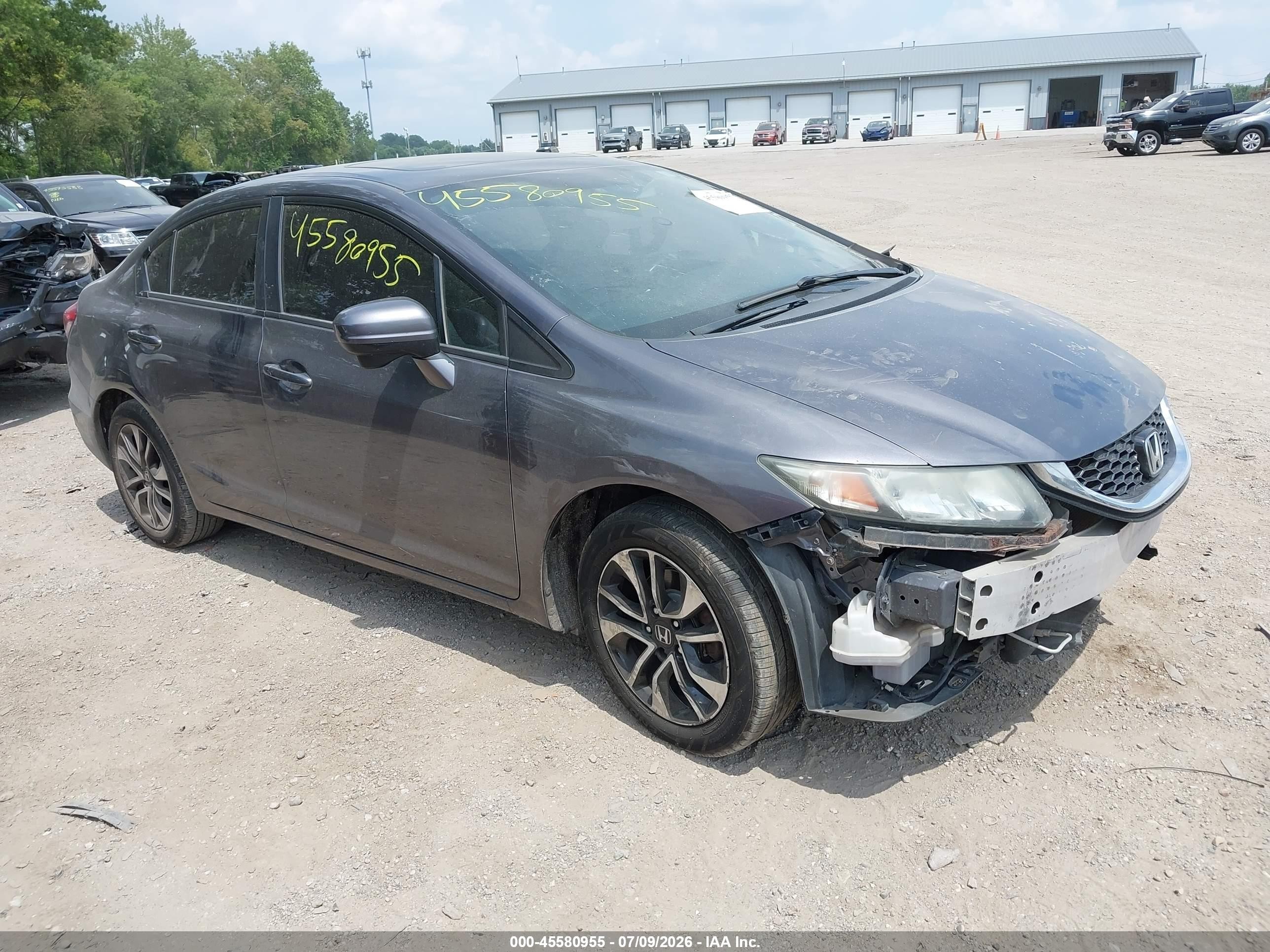 2015 Honda Civic Ex Серый vin: 19XFB2F89FE110560
