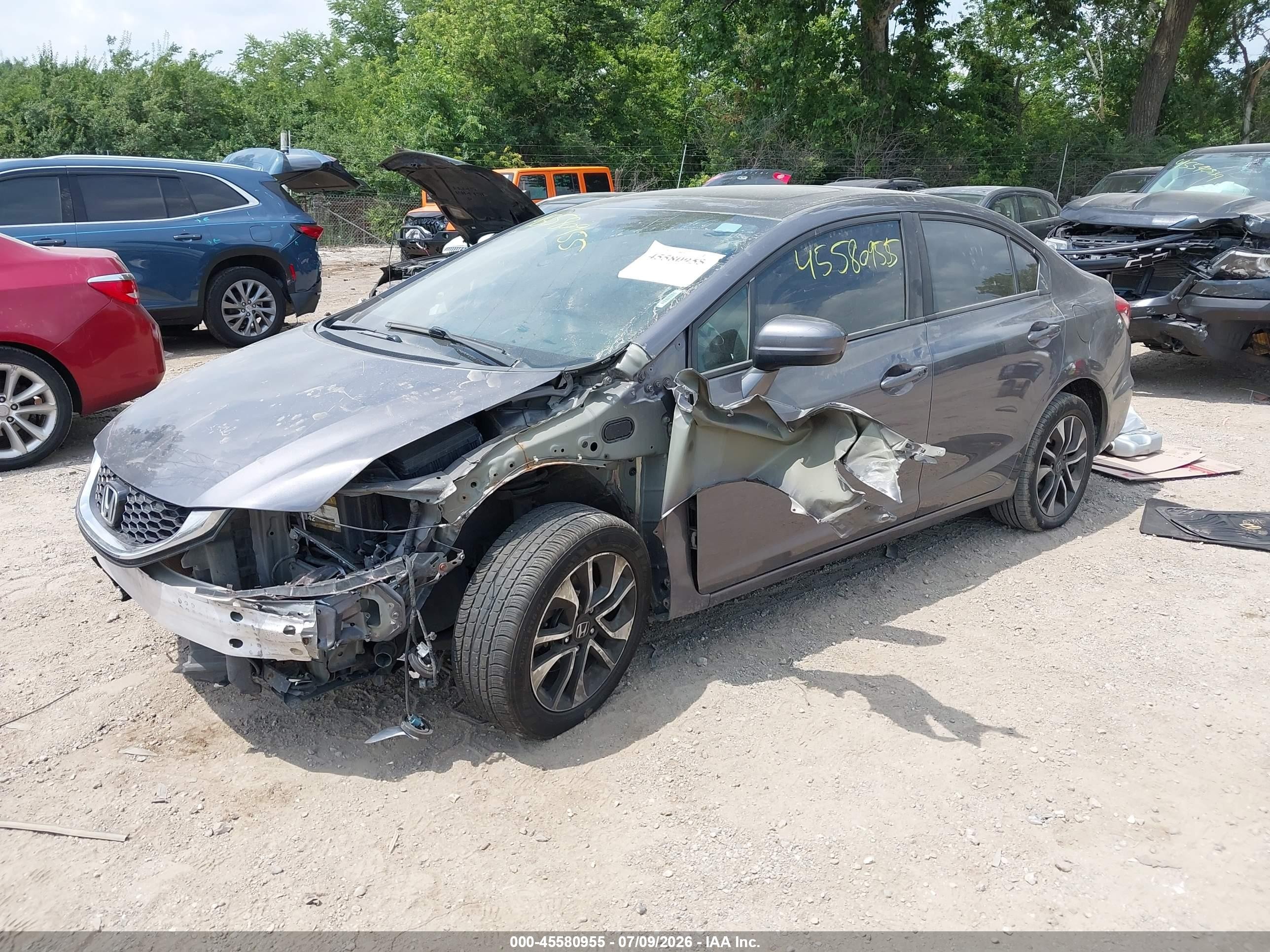2015 Honda Civic Ex Gray vin: 19XFB2F89FE110560